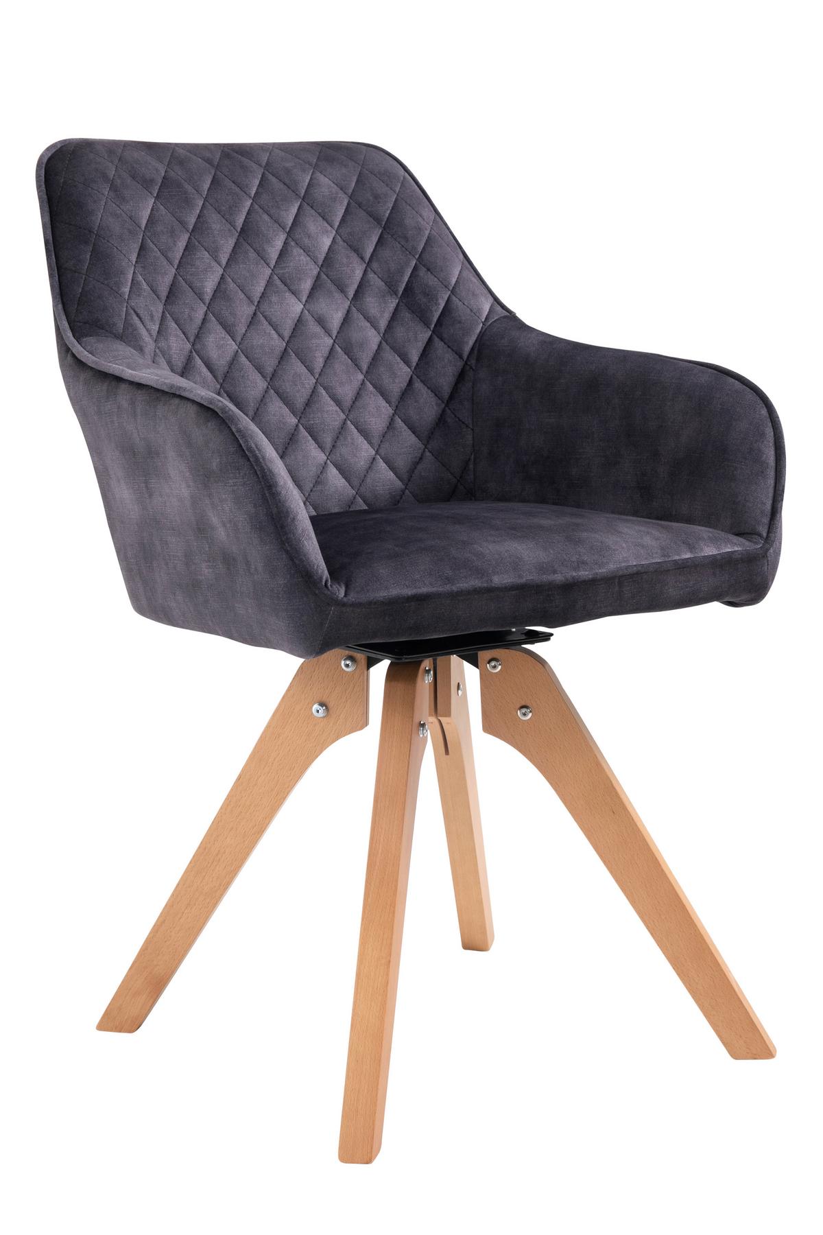 Tischgruppe Grau/Schwarz B: 180 cm - Schwarz/Naturfarben, MODERN, Holz/Holzwerkstoff (180/90/76cm) - Livetastic