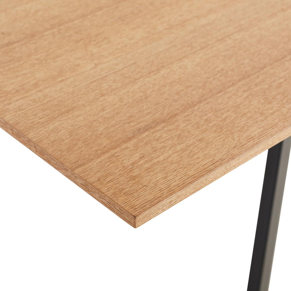 Esstisch ausziehbar Track 160-200x90 cm Natur/Schwarz - Schwarz/Naturfarben, MODERN, Holz/Holzwerkstoff (160-200/90/75cm) - Livetastic