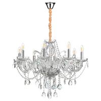 Kronleuchter 9095/8c - Chromfarben/Transparent, KONVENTIONELL, Glas/Metall (75/100cm)
