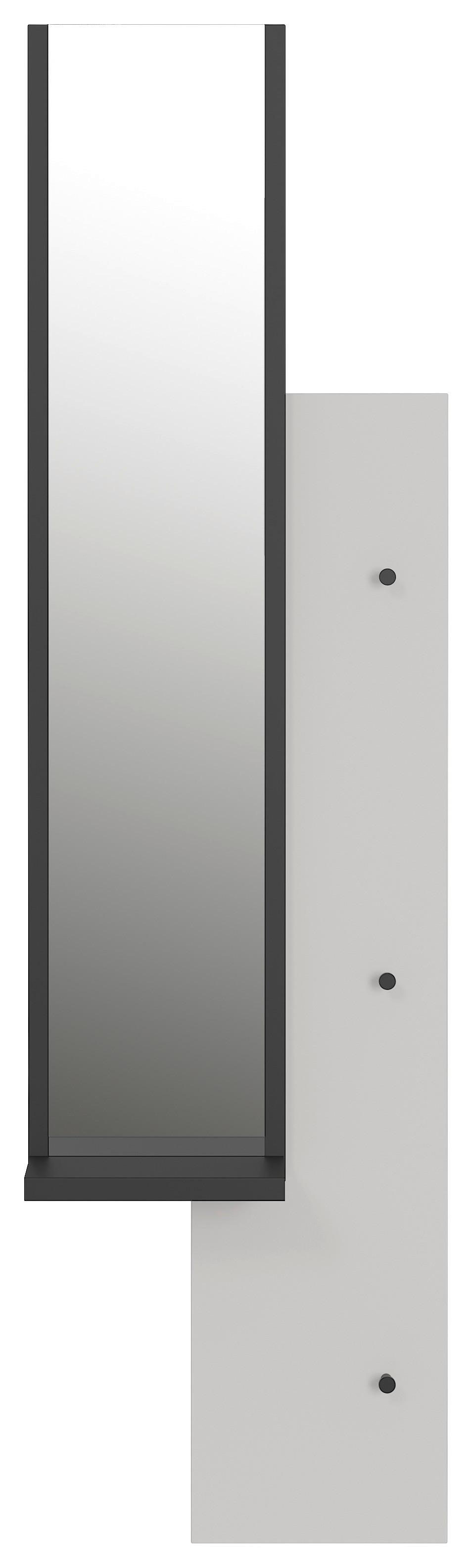 Garderobenpaneel Kaschmir 3 Haken B: 40 cm m. Spiegel