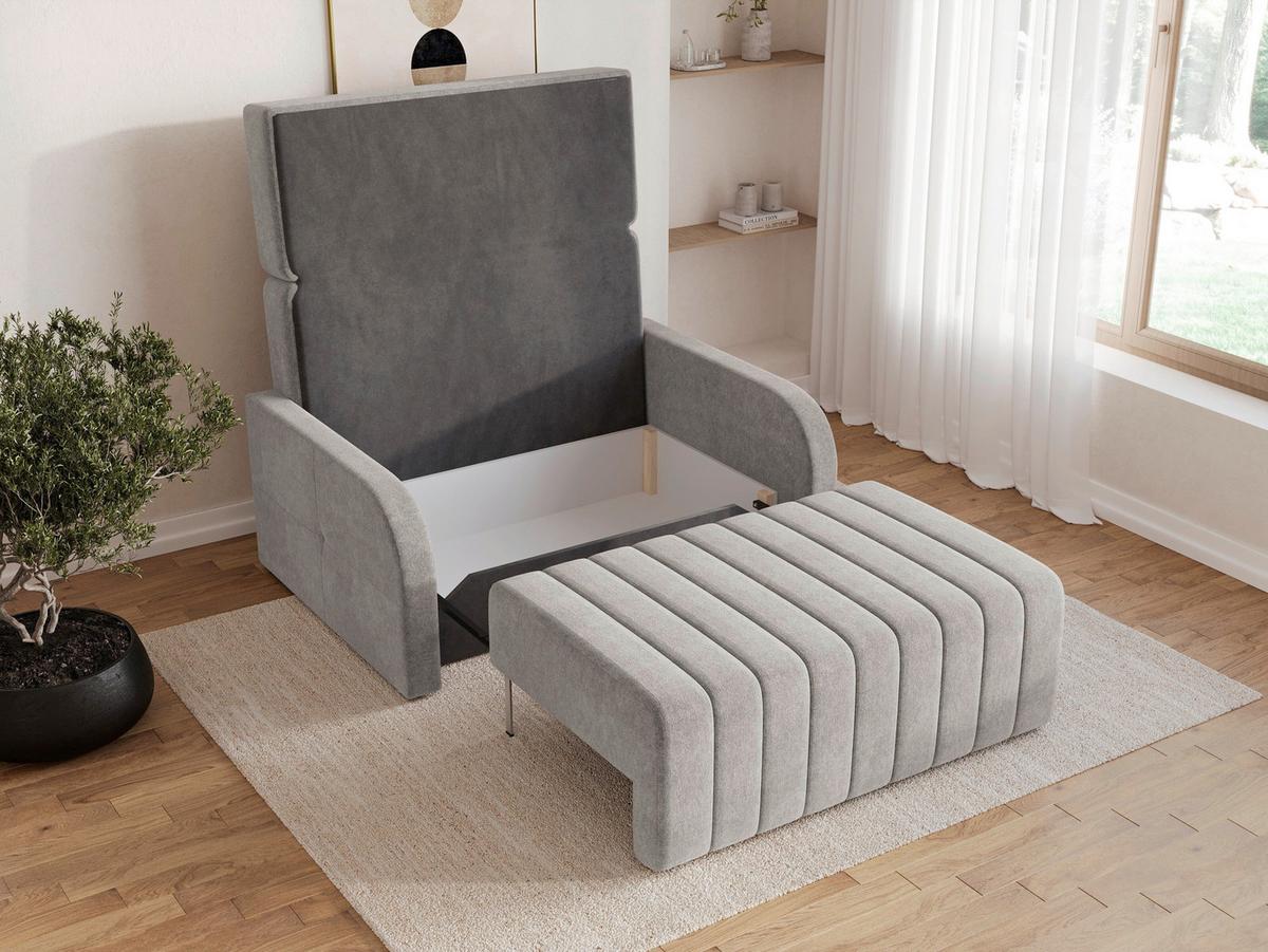 Schlafsofa Alaska Grau, B: 141 cm - Schwarz/Grau, Design, Textil (141/90/104cm) - MID.YOU