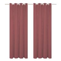 Ösenvorhang Softy 2er Set - Beere, Basics, Textil (140/245cm)