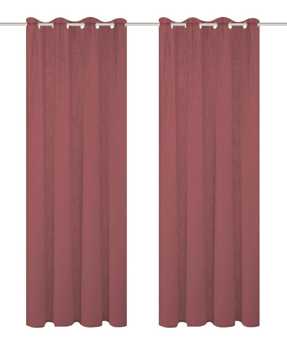 Ösenvorhang Softy 2er Set - Beere, Basics, Textil (140/245cm)