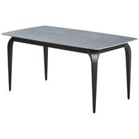 Esstisch Ibiza 160 Keramik grau, B: 160cm - Schwarz/Grau, MODERN, Keramik/Metall (160/90/76cm)