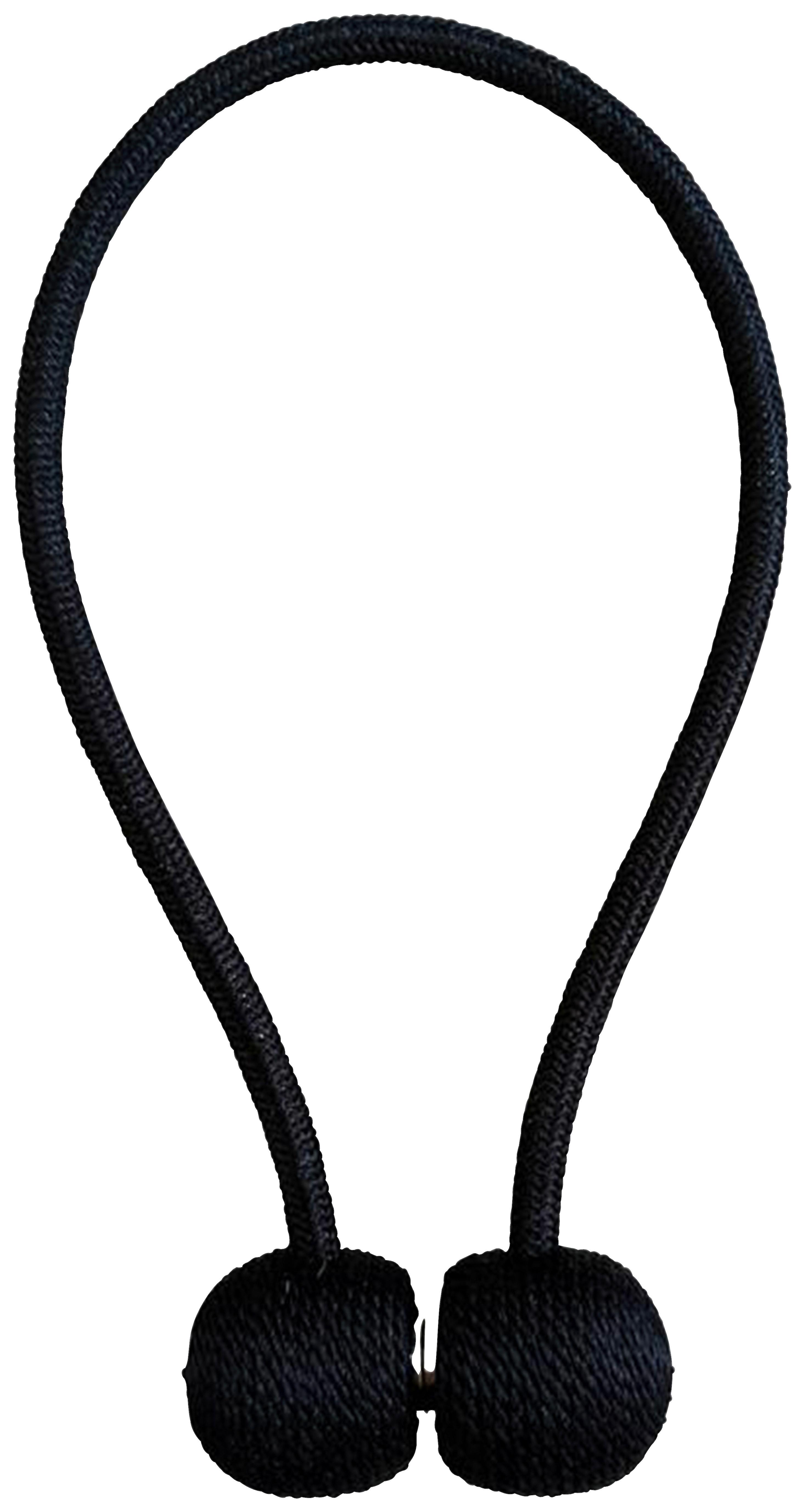 Függönyelkötő Cuba - fekete, Modern (43cm) - Luca Bessoni