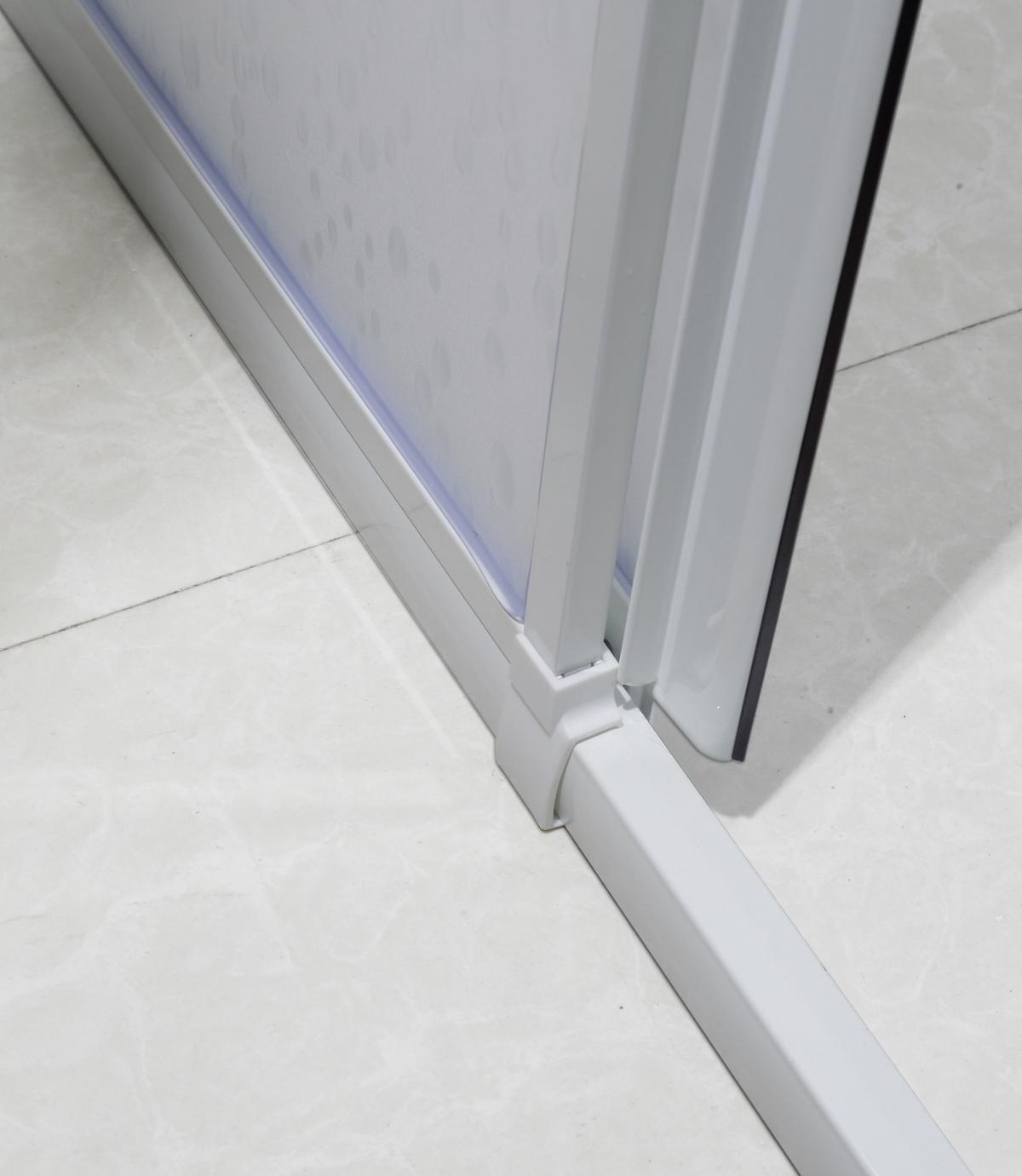 Sprchový kout bílé barvy - bílá, Moderní, plast (88/185/88cm)