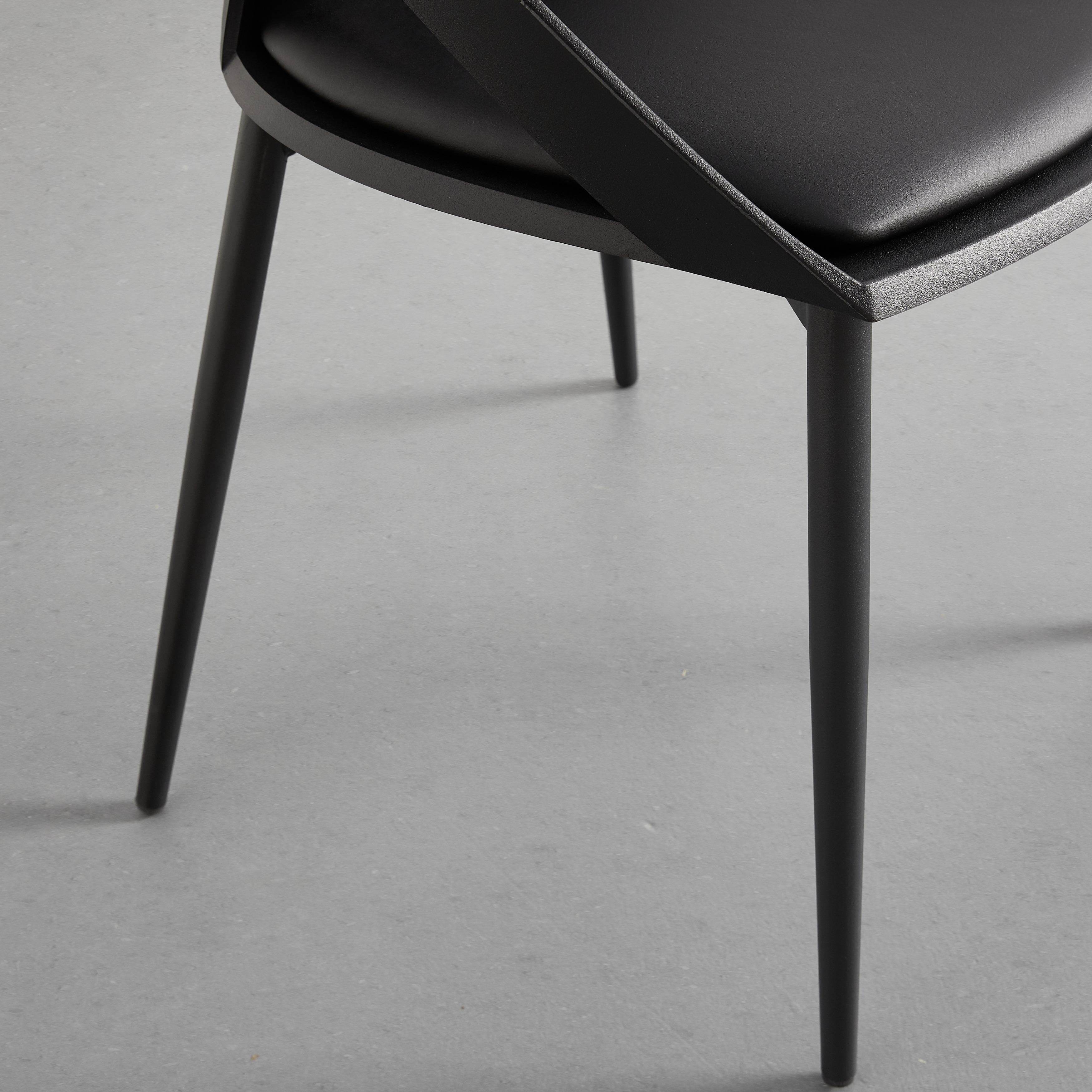 Jídelní Židle Dori Černá - černá, Moderní, kov/textil (51,5/79/48,5cm) - Bessagi Home