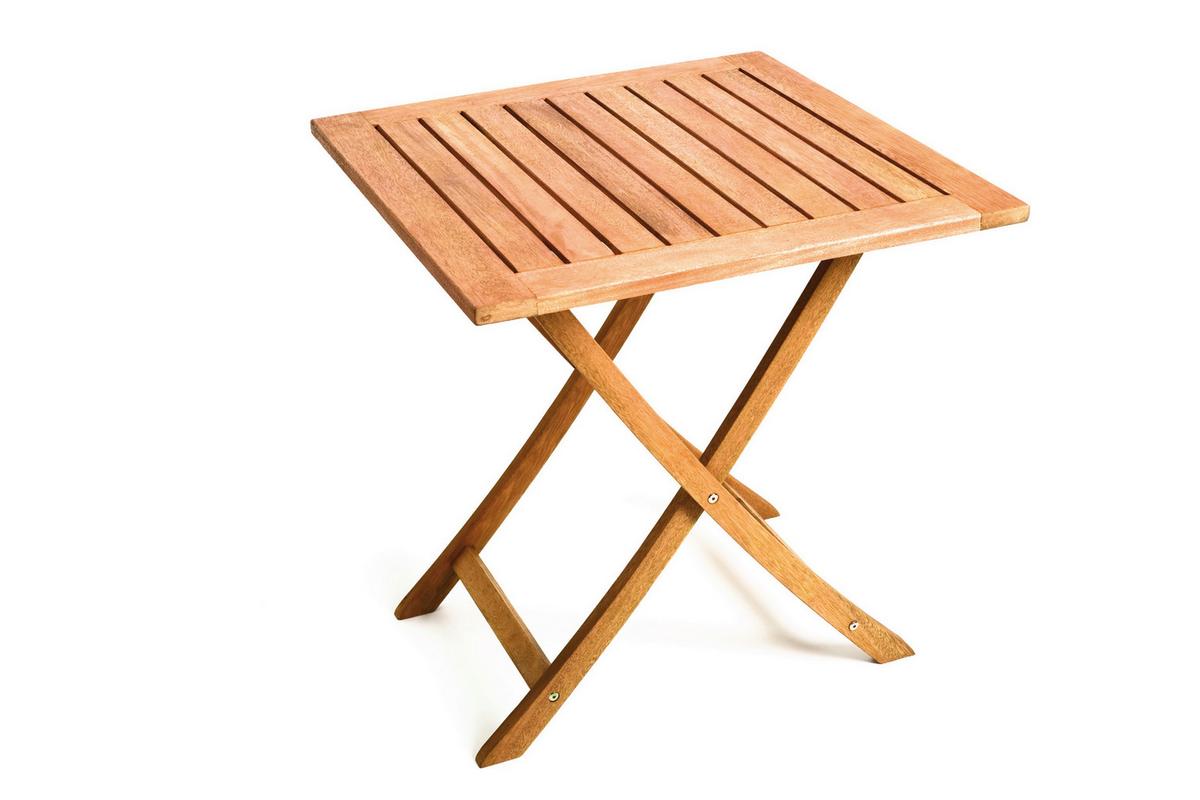 Balkonset Cordoba Set 3tlg. - Naturfarben, MODERN, Holz - Gardenson