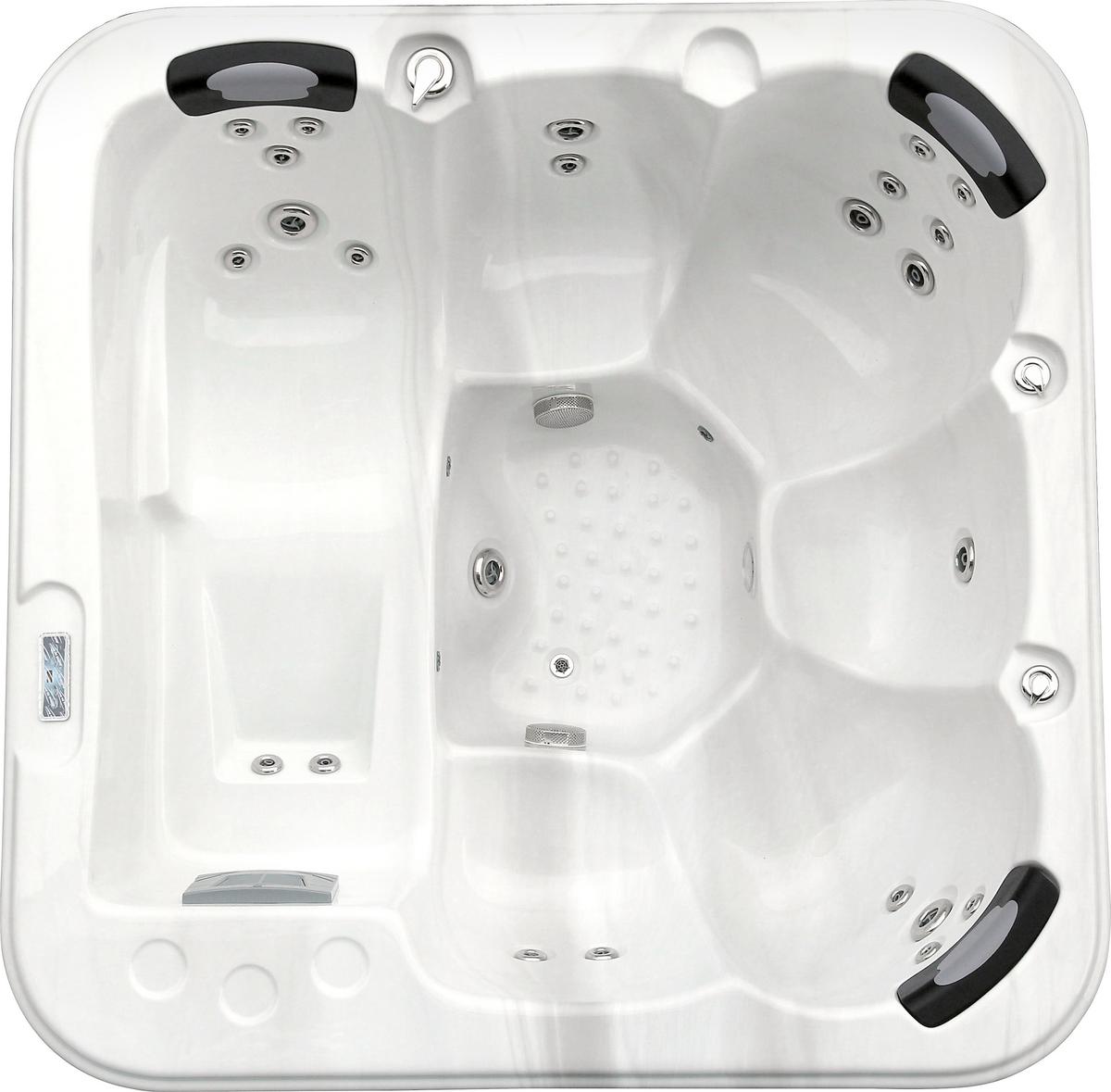 Whirlpool Acryl Rivoli 200x92x200 Cm - Weiß/Grau, Design, Holz/Kunststoff (200/92/200cm)