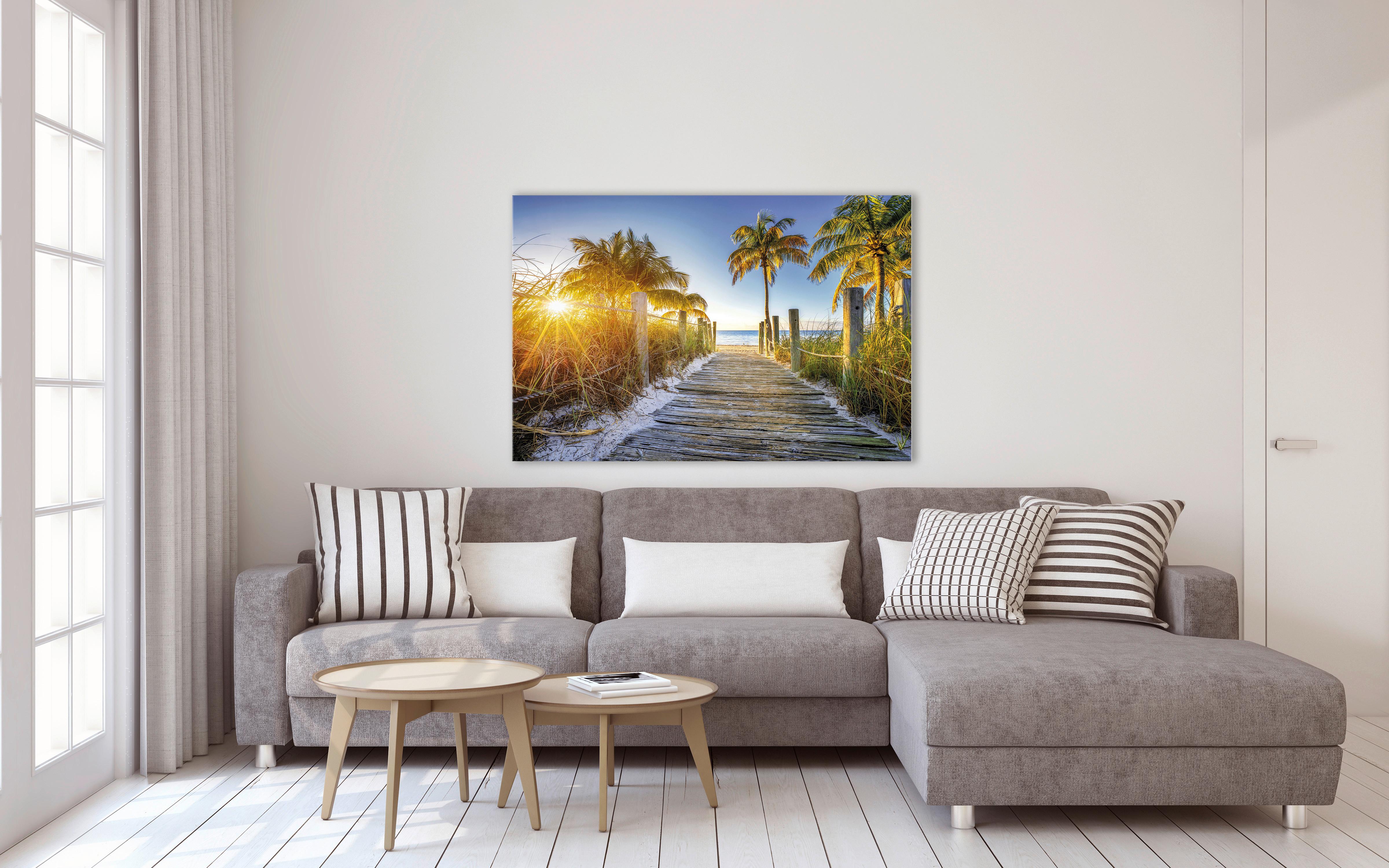 Obraz Na Plátně Desteny, 150/100cm - bílá/modrá, Basics, kompozitní dřevo (150/100/3.00cm) - Modern Living