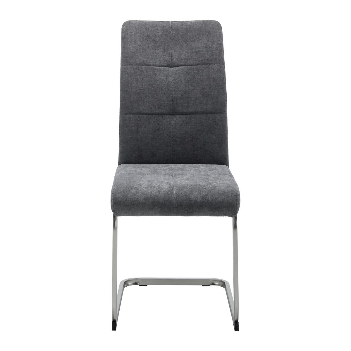 Židle Lucie - šedá/barvy chromu, Moderní, kov/dřevo (42,5/98/45cm) - Modern Living