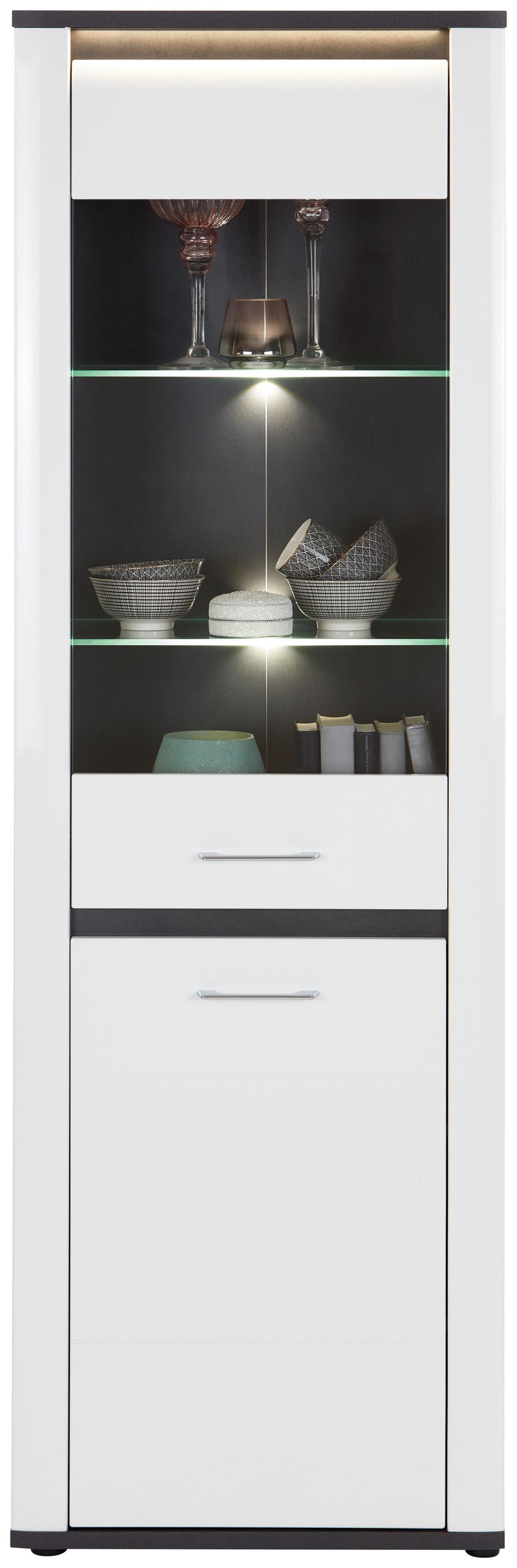 Glasbodenbeleuchtung 2er-set Led Clips 1,5w Handschalter - Anthrazit, MODERN, Kunststoff (3/3/2,5cm)