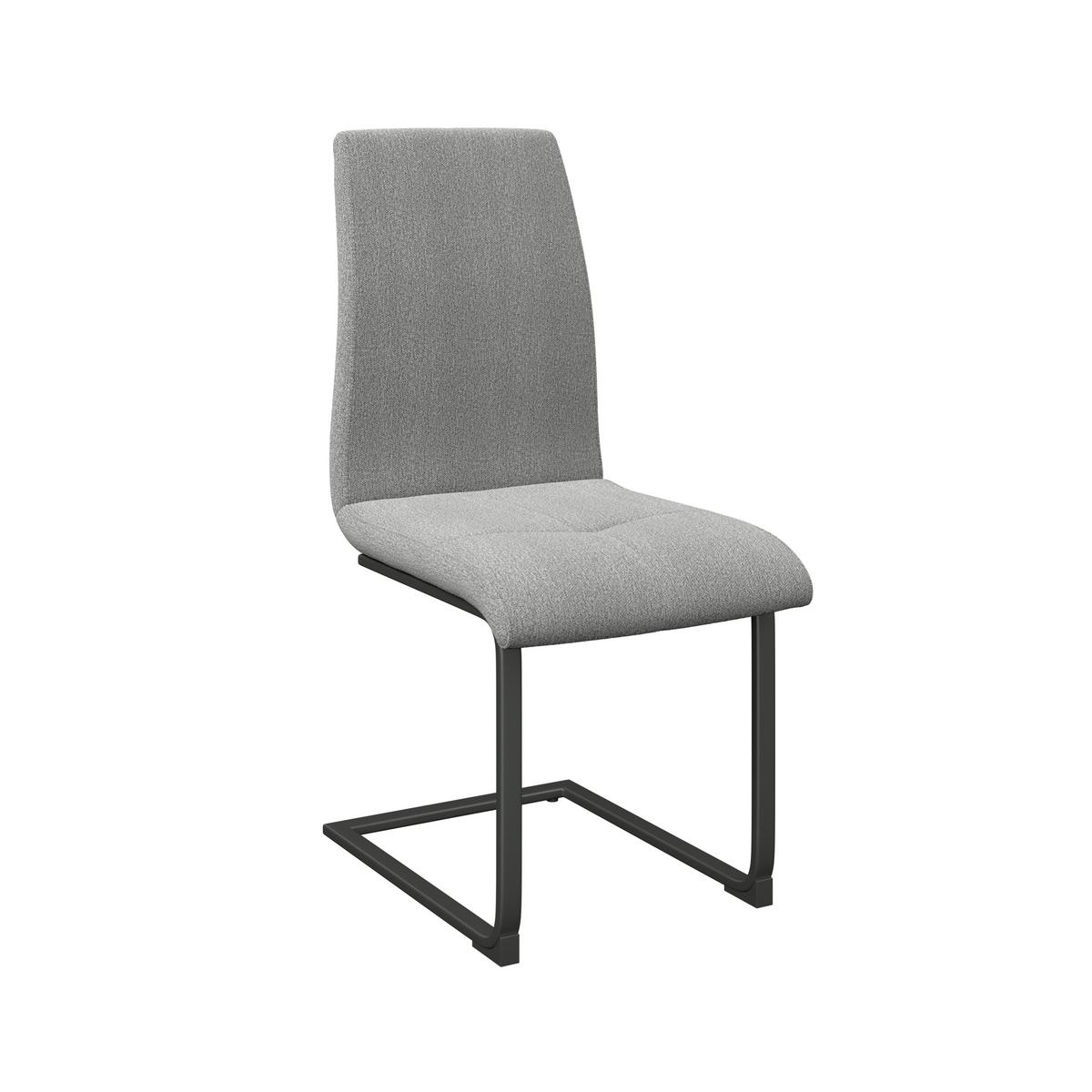 Schwingstuhl Tristan Webstoff hellgrau, B: 41cm - Hellgrau/Schwarz, MODERN, Holz/Textil (41/102/58cm) - James Wood