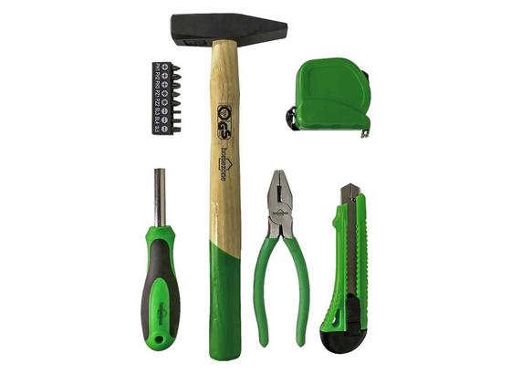 Werkzeugset Marcel - Schwarz/Grün, Basics, Holz/Kunststoff (35/25/3,5cm) - Homezone Werkzeugset Marcel - Schwarz/Grün, Basics, Holz/Kunststoff (35/25/3,5cm) - Homezone
