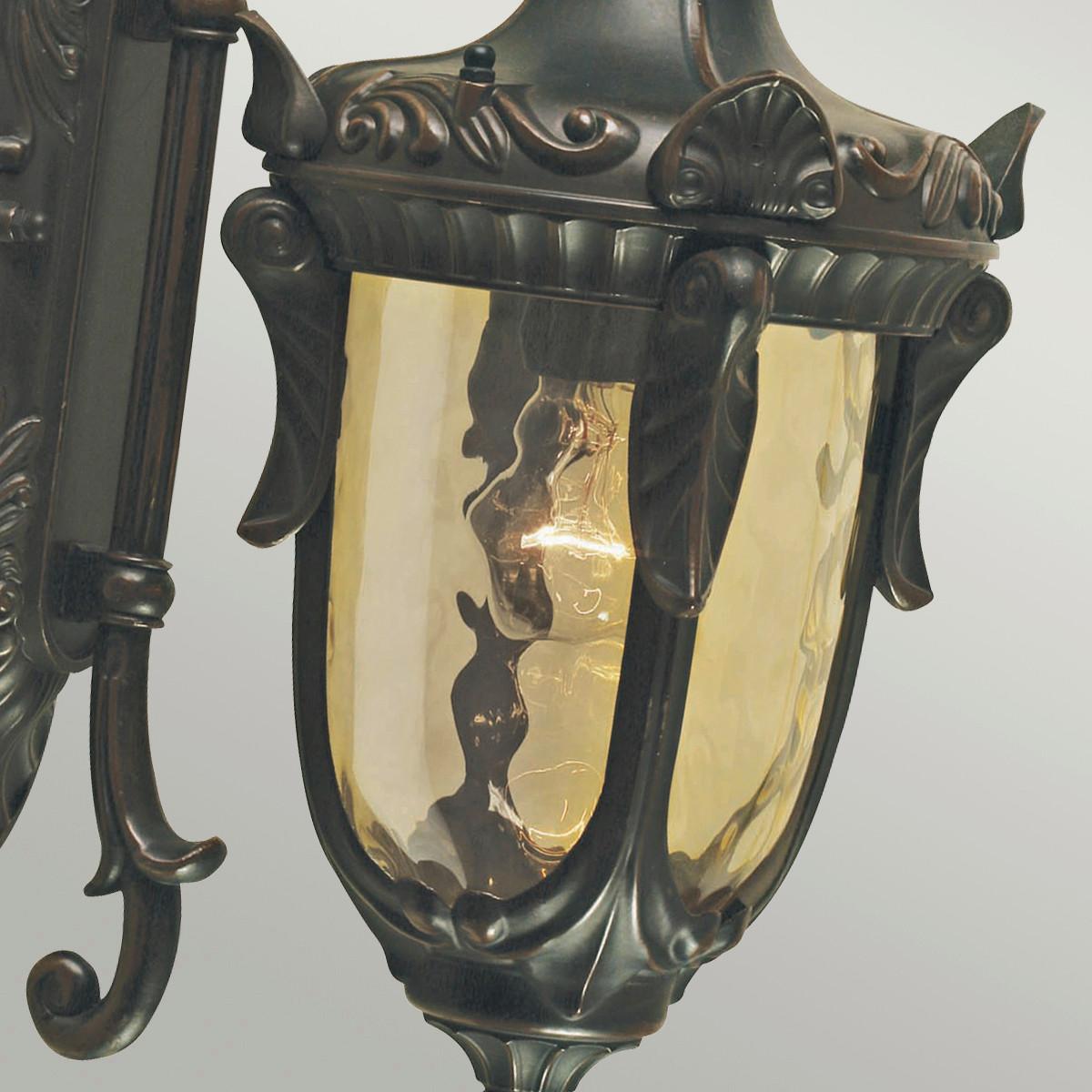 Außenleuchte 100 W Metall/Glas, Wandmontage - Bronzefarben, Natur, Glas/Metall (52/19/26.5cm) - Elstead Lighting
