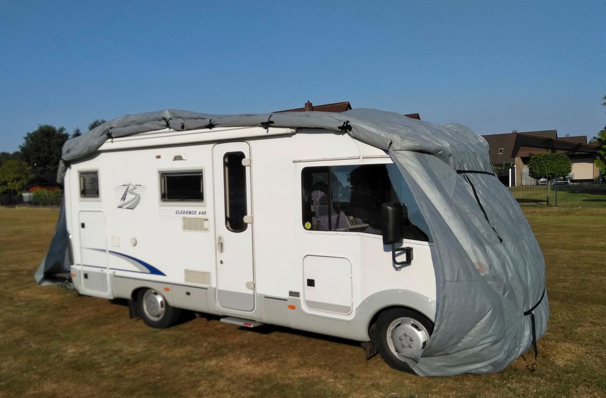 Schutzplane Abdeckplane für Wohnmobil Gr. L Grau - Grau, Basics, Kunststoff (235/275/870cm)