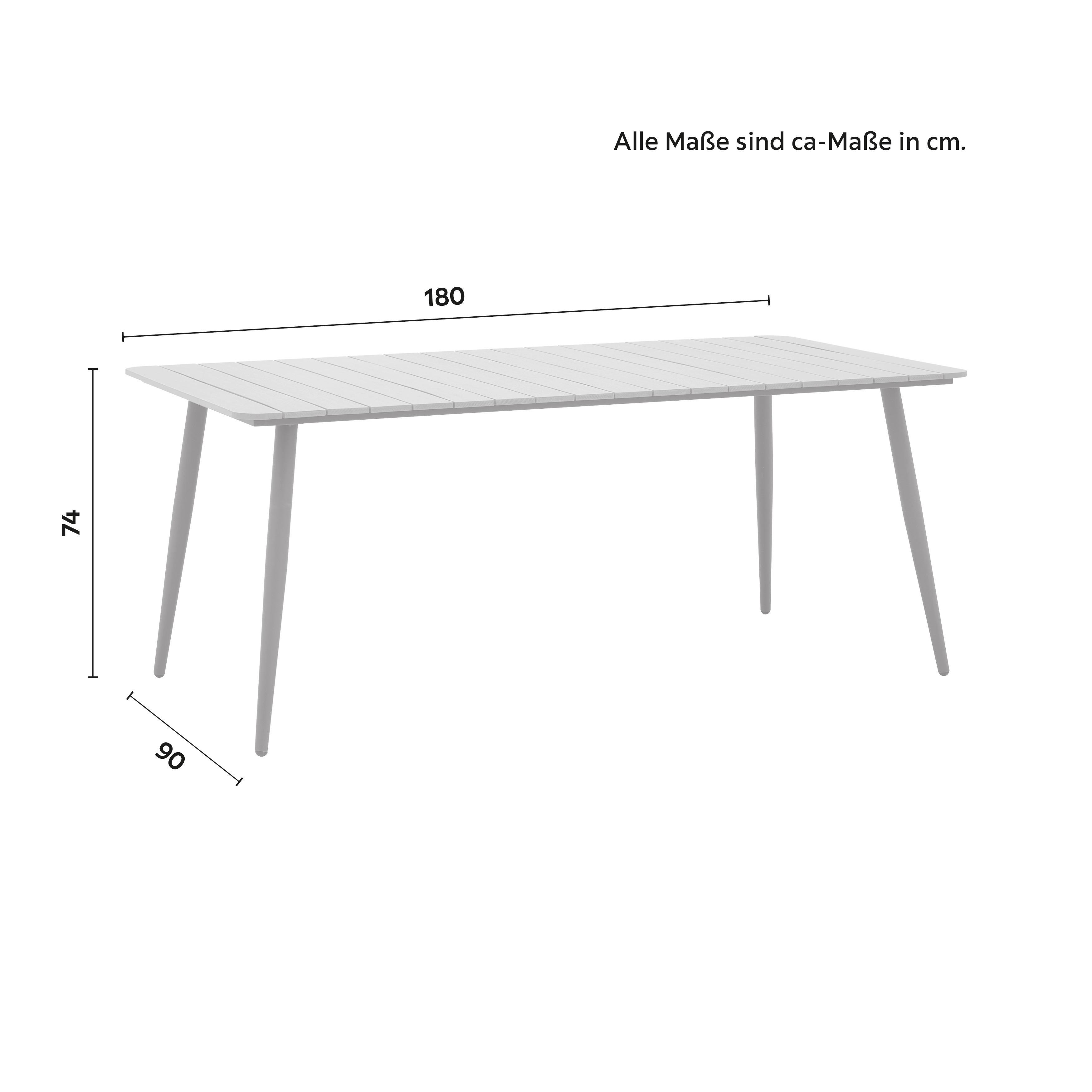 Záhradná súprava ZOPHIA - sivá/prírodná farba, Modern, kov/plast (180/74/90cm) - Bessagi Garden