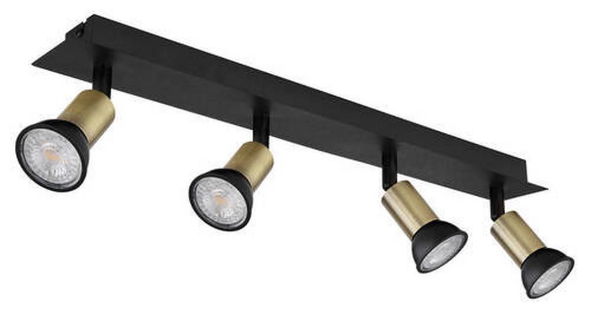 Strahler 57998-4b - Goldfarben/Schwarz, Design, Metall (50/6/9cm) - Globo