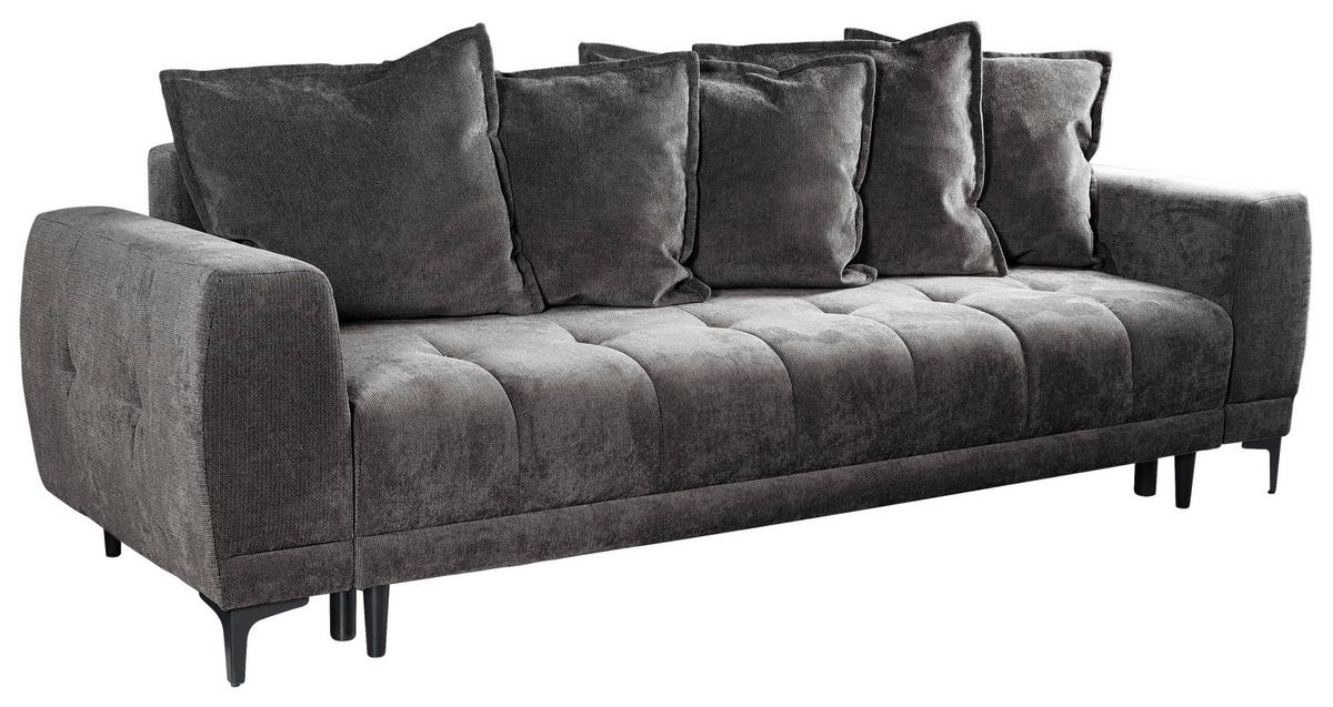 Schlafsofa Weronika, Anthrazit B: 247 Cm - Anthrazit/Schwarz, Design, Holz/Holzwerkstoff (247/94/90cm) - MID.YOU