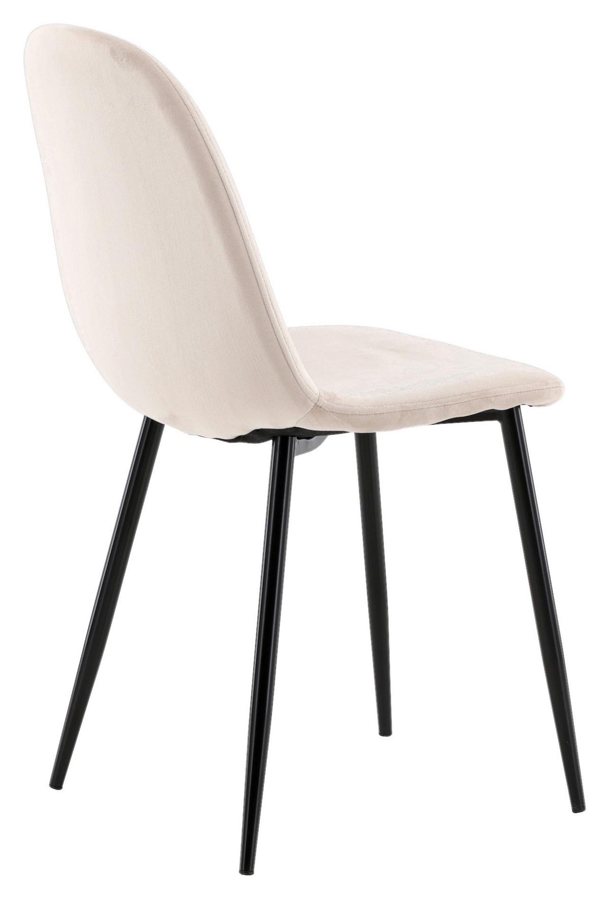 Stuhl-Set Polar - Beige/Schwarz, Design, Textil/Metall (44/88/53cm) - Livetastic