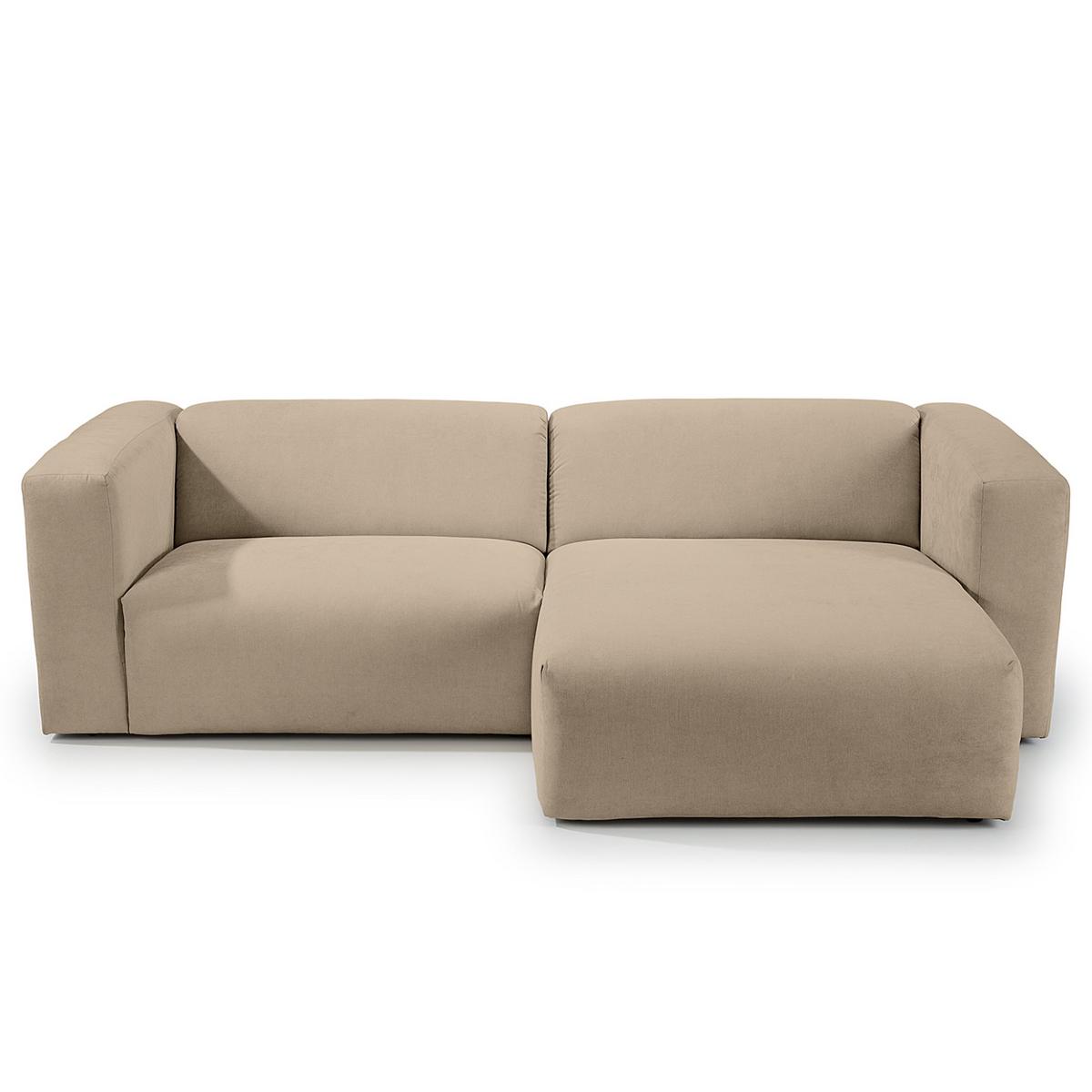 Ecksofa Bolt, Taupe S: 160x255 cm - Taupe, MODERN, Textil (160/255cm) - Trendmanufaktur