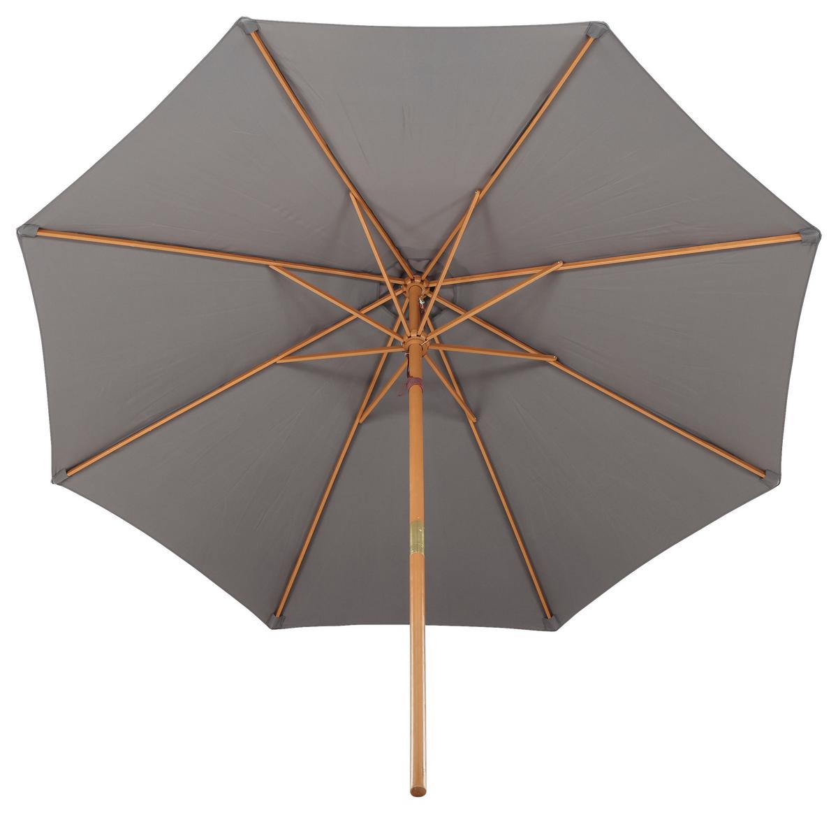 Sonnenschirm Ixos DM: 300cm H: 244cm Grau - Grau, KONVENTIONELL, Holz/Textil (300/244cm) - Gardenson