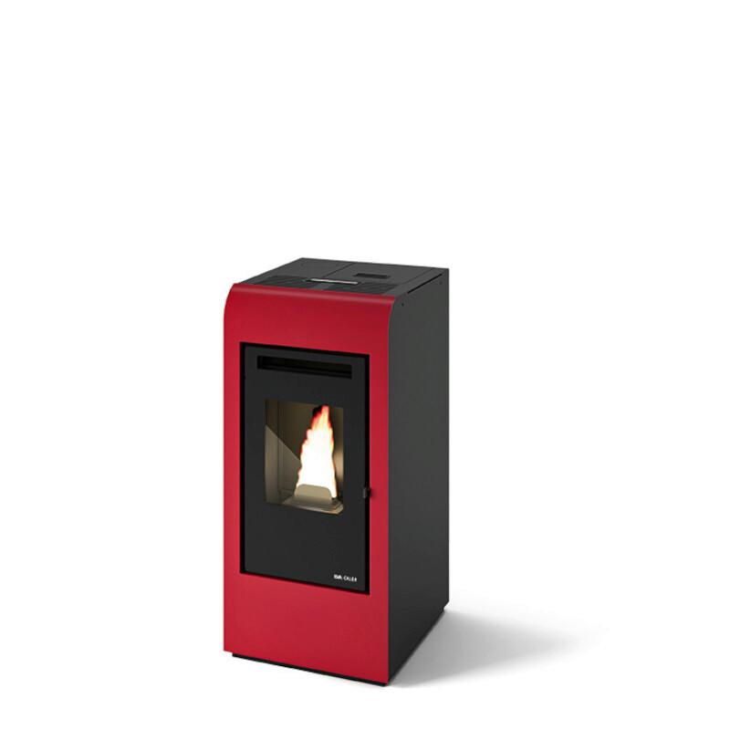 Kaminofen Pelletofen Rita Plus Rot - Rot, MODERN, Metall (44/92/49cm)