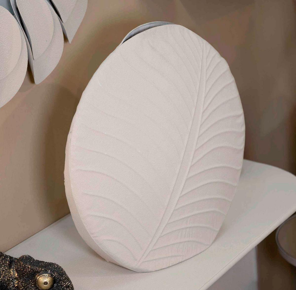 Vase Round Dune Creme B: 41,5 Cm - Creme, Basics, Metall (41,5/14/41,5cm)