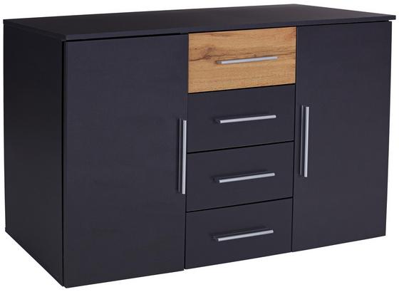 Komoda Landeck - barvy dubu/barvy grafitu, Moderní, kompozitní dřevo (140/81/42cm) Komoda Landeck - barvy dubu/barvy grafitu, Moderní, kompozitní dřevo (140/81/42cm)