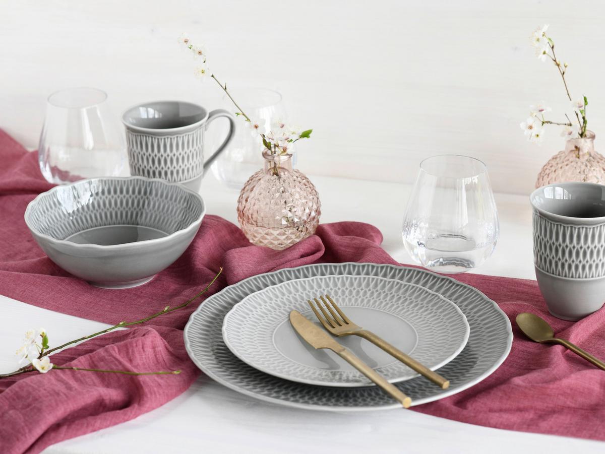 Kombiservice Sofia 16--Teilig., Hellgrau - Hellgrau, Design, Keramik - Creatable