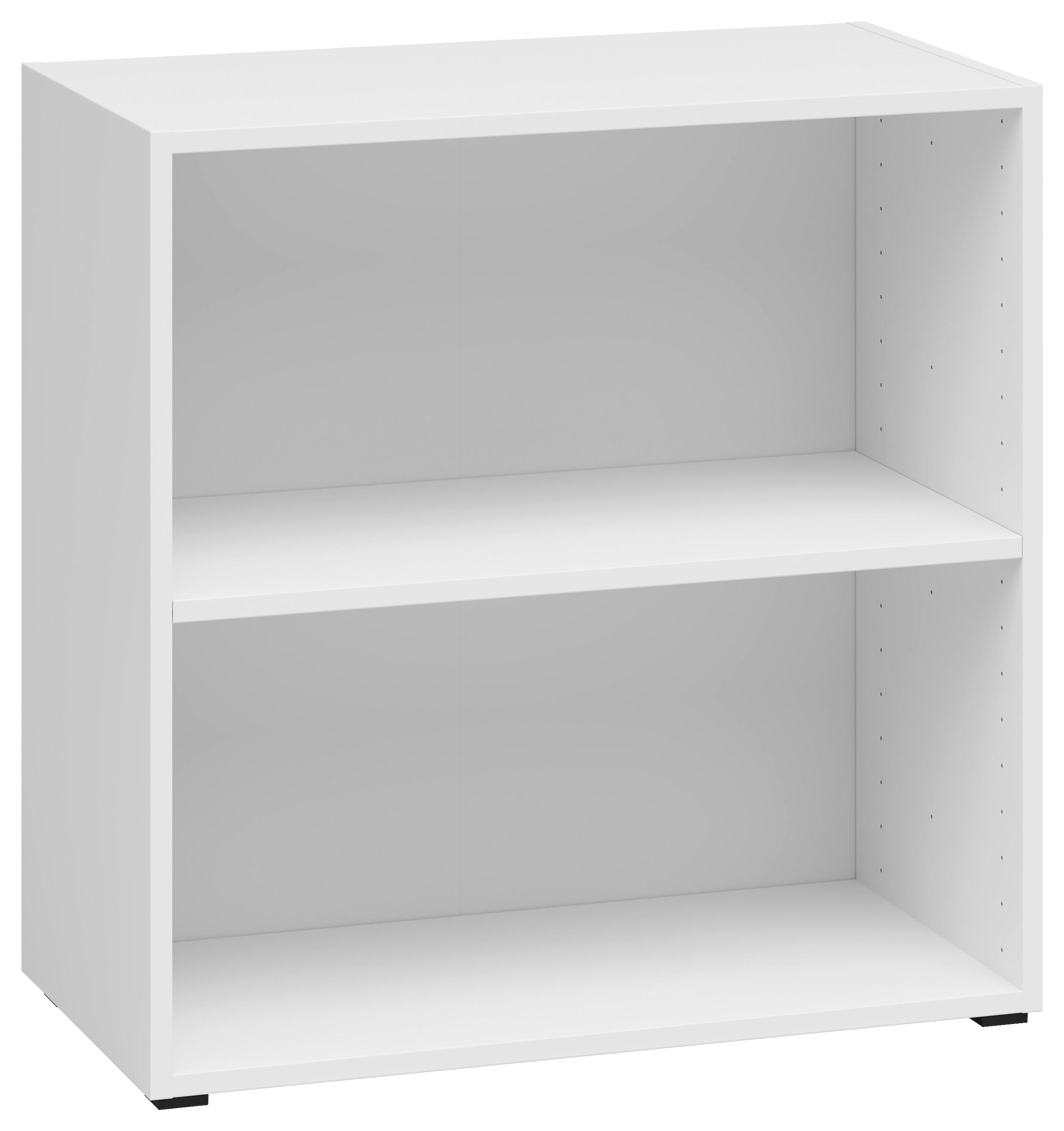 Regal 2 Fächer, B: 64 cm Sixty-Four, Weiß - Schwarz/Graphitfarben, Trend, Holzwerkstoff (64/64/33cm)
