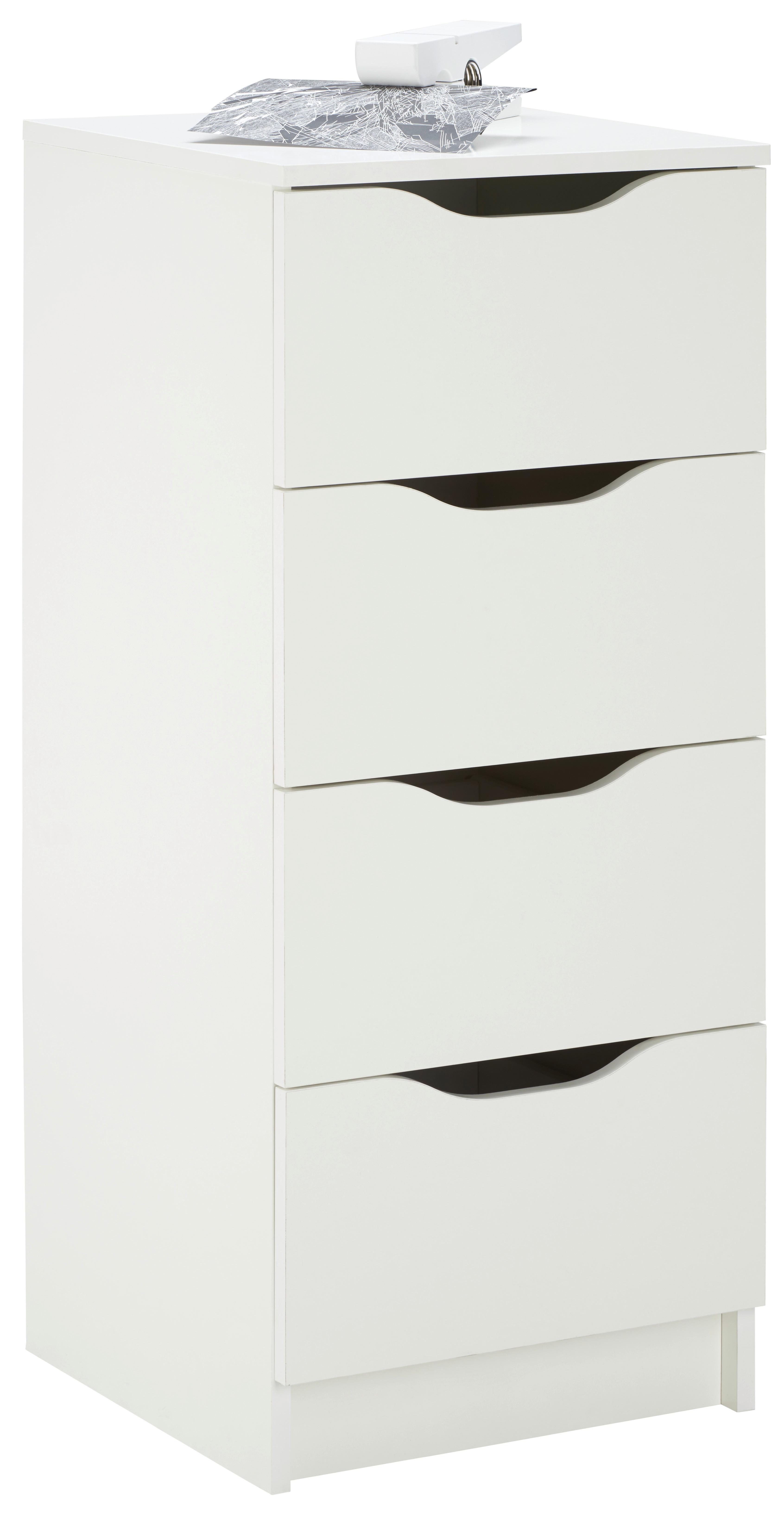 Kommode Grifflos B 40cm Westphalen, Weiß - Weiß, LIFESTYLE, Holzwerkstoff (40/92/40cm) - MID.YOU