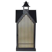 Laterne Larissa -Paz- - Goldfarben/Schwarz, KONVENTIONELL, Metall (21/21/52cm) - Luca Bessoni