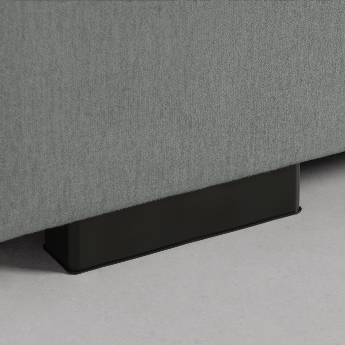 Čalúnená posteľ Nelo 160x200cm, sivá - čierna/sivá, Konventionell, textil/plast (160/200cm)