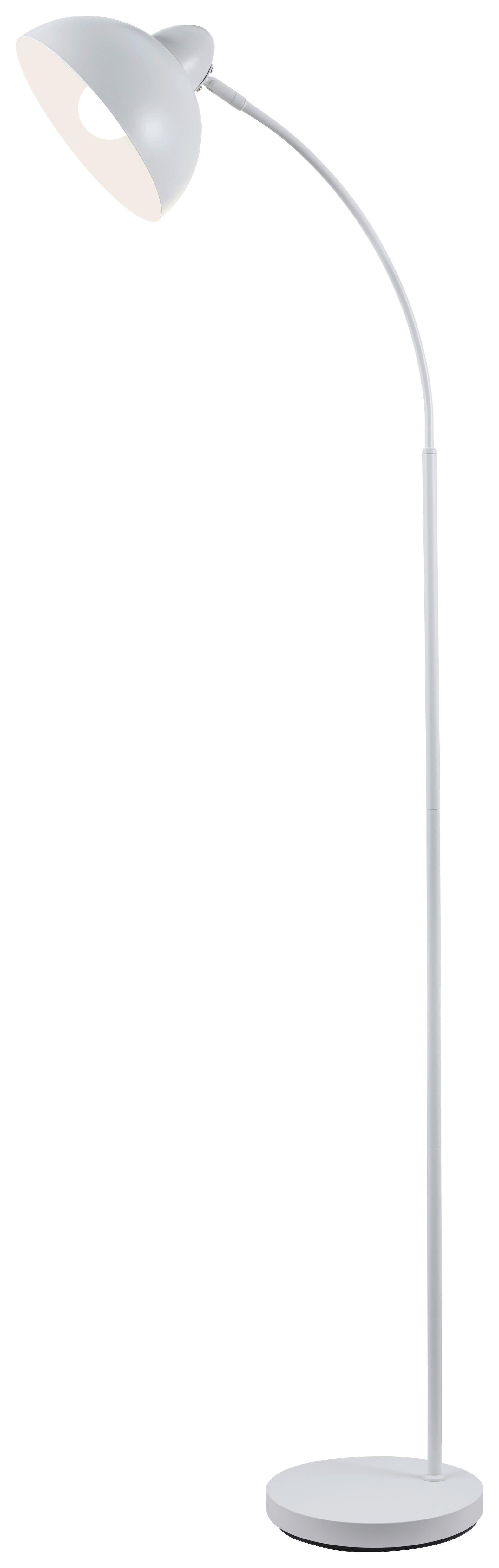 Stehleuchte Gut Weiß max. 25 Watt - bílá, Moderní, kov (55/24/155cm)