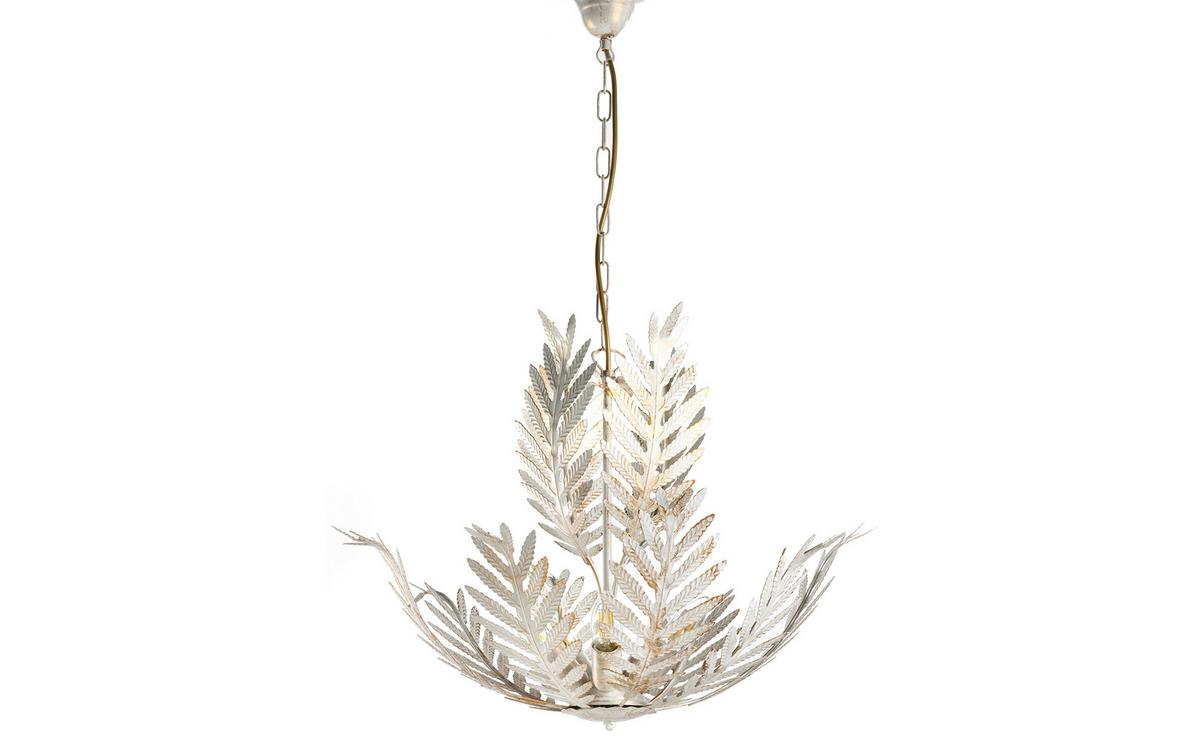 Hängeleuchte 4996/5a - Weiß, Natur, Metall (55/105cm)