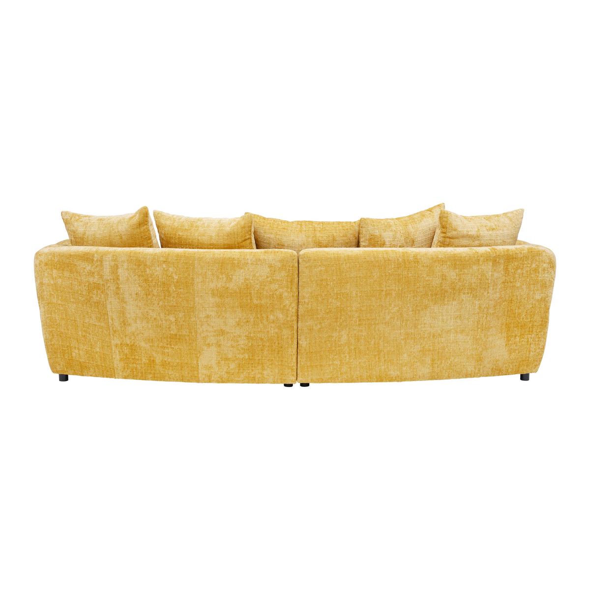 Velká pohovka BONELLI, žlutám s polštáři - černá/žlutá, Moderní, textil/plast (280/74cm) - Mömax