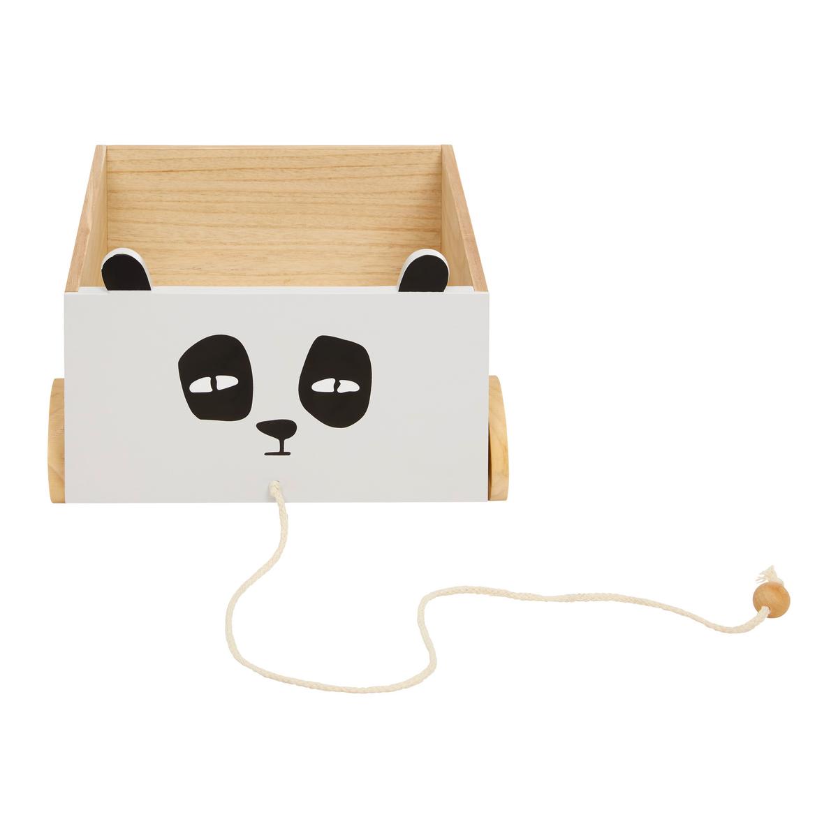 Box na kolieskach LANNY - sivá/prírodná farba, Modern, drevo (32/23/30cm) - Bessagi Kids