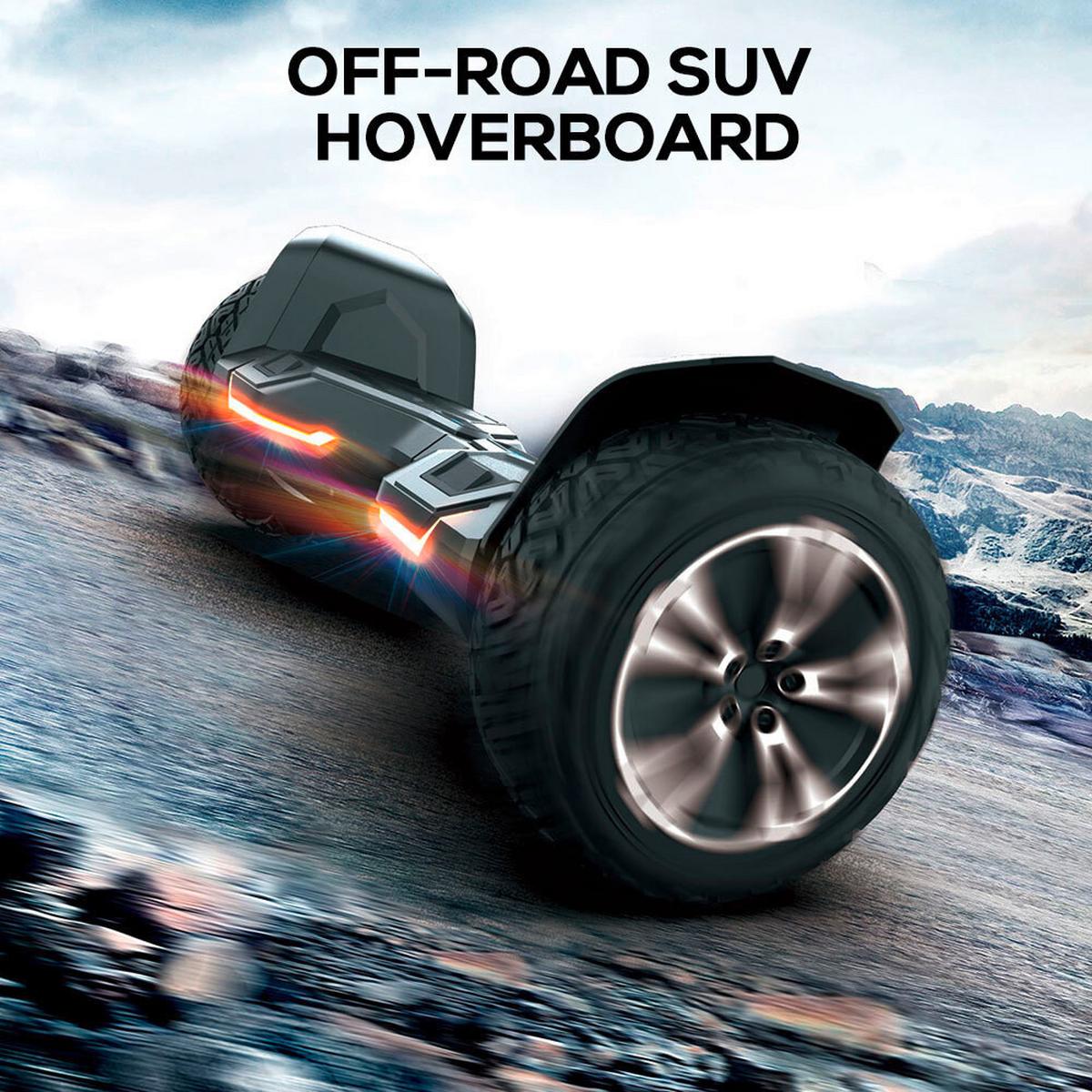 Self-balancing Scooter Warrior Offroad L: 63 Cm, Led-Lichter - Schwarz, Basics, Kunststoff/Metall (63/23,5/23,5cm)