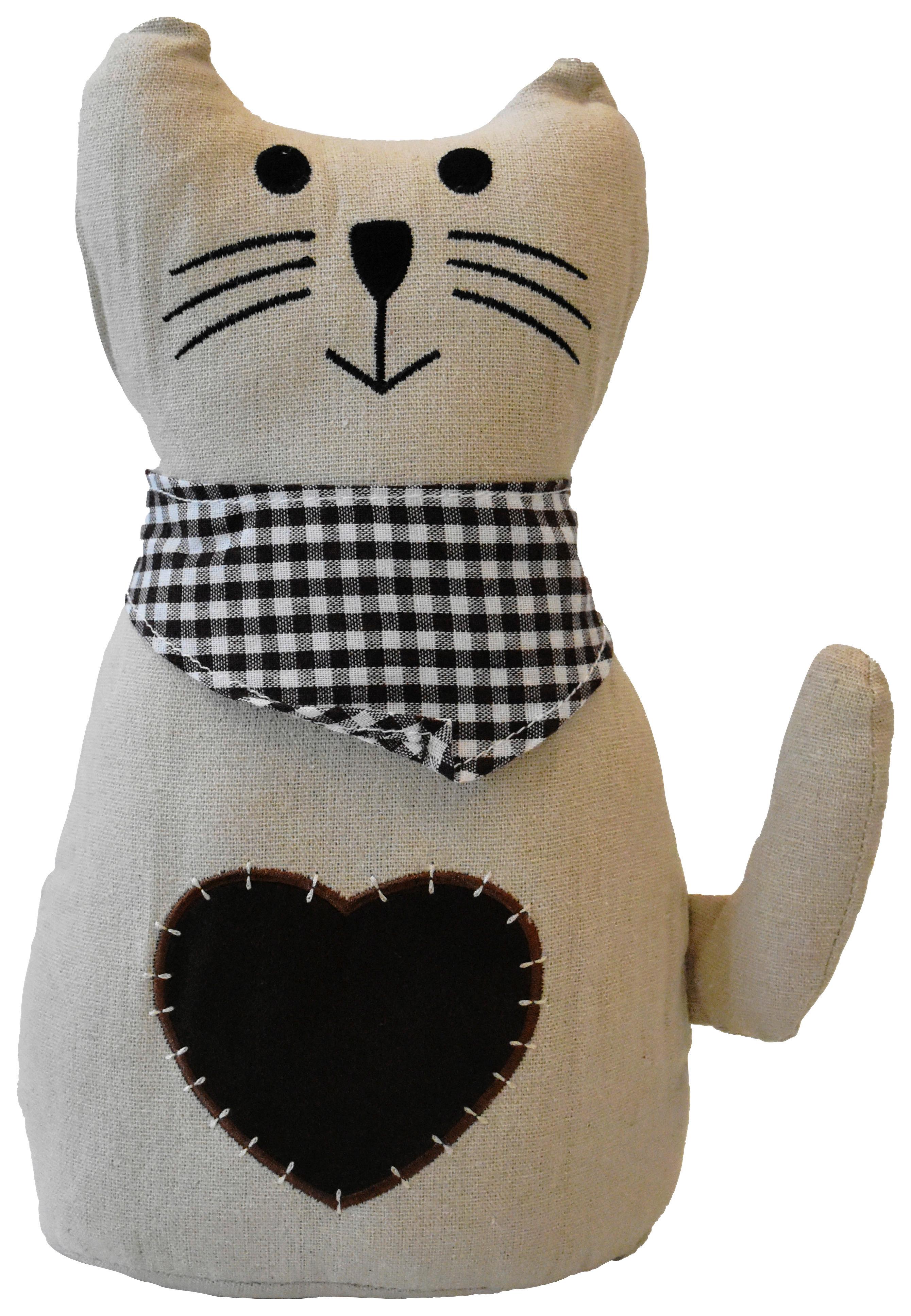 ZARÁŽKA NA DVERE Kitty, 20/25cm - sivá/béžová, Konventionell, textil (20/25cm) - Modern Living