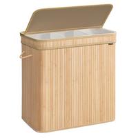 Wäschekorb Naturfarben B: 62,5 cm - Naturfarben, Basics, Naturmaterialien/Textil (62,5/61/41,5cm)