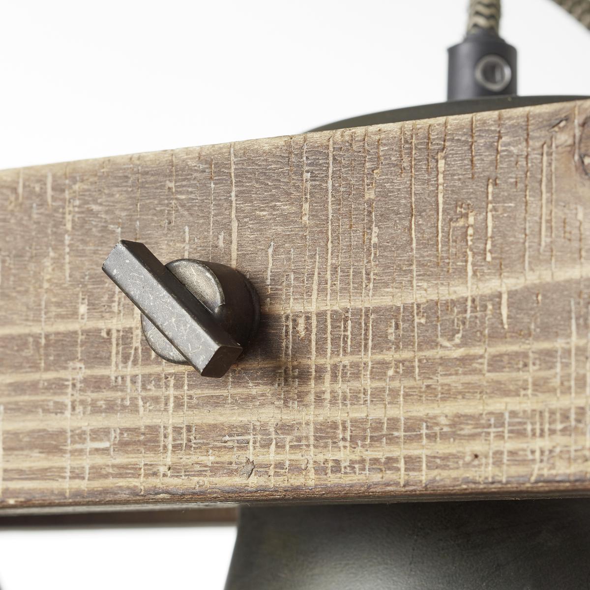 Hängeleuchte Plow H: 115 Cm 3-Flammig, Drehbar - Schwarz, Design, Holz/Metall (70/115cm) - Brilliant
