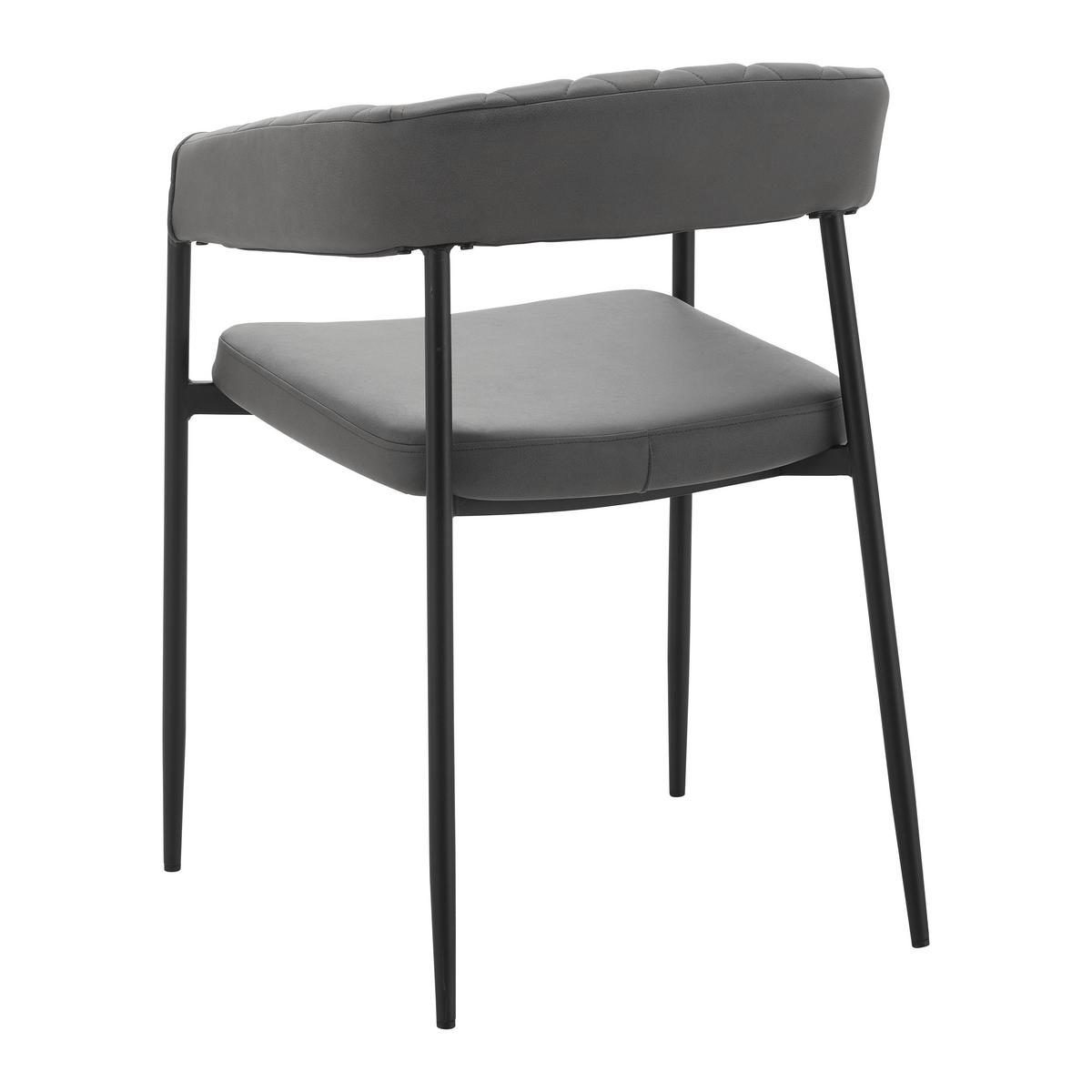 Židle LANI šedá - šedá/černá, Moderní, kov/dřevo (55/76/57cm) - Bessagi Home