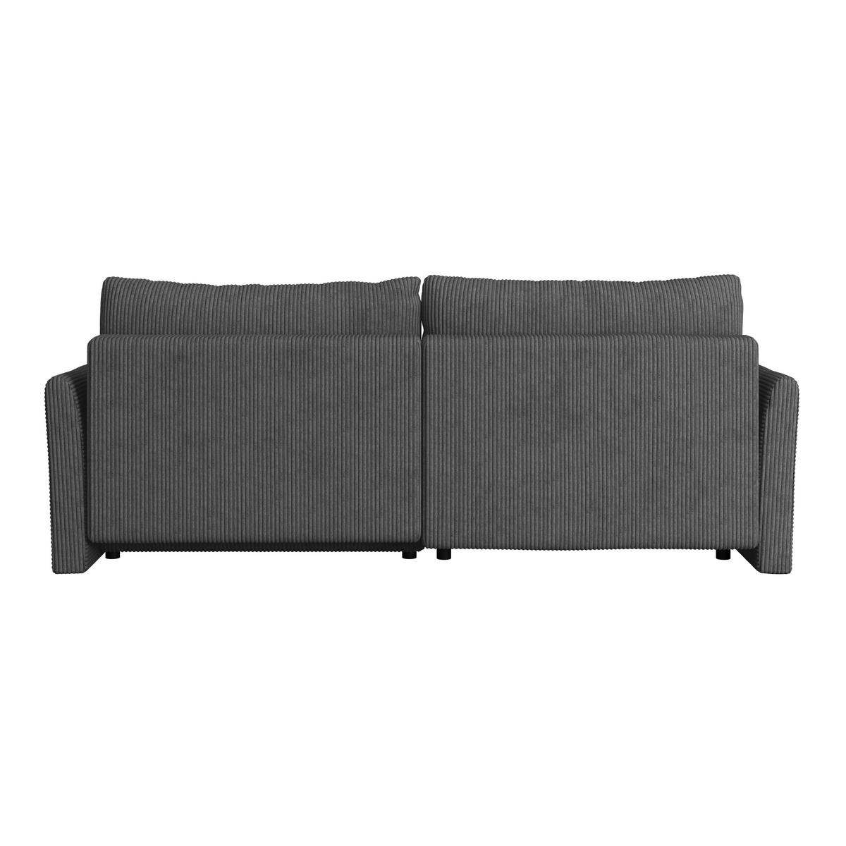 Ecksofa mit Schlaffunktion Sonos, Schwarz 228x146 cm - Ecru/Schwarz, MODERN, Textil (228/146cm)