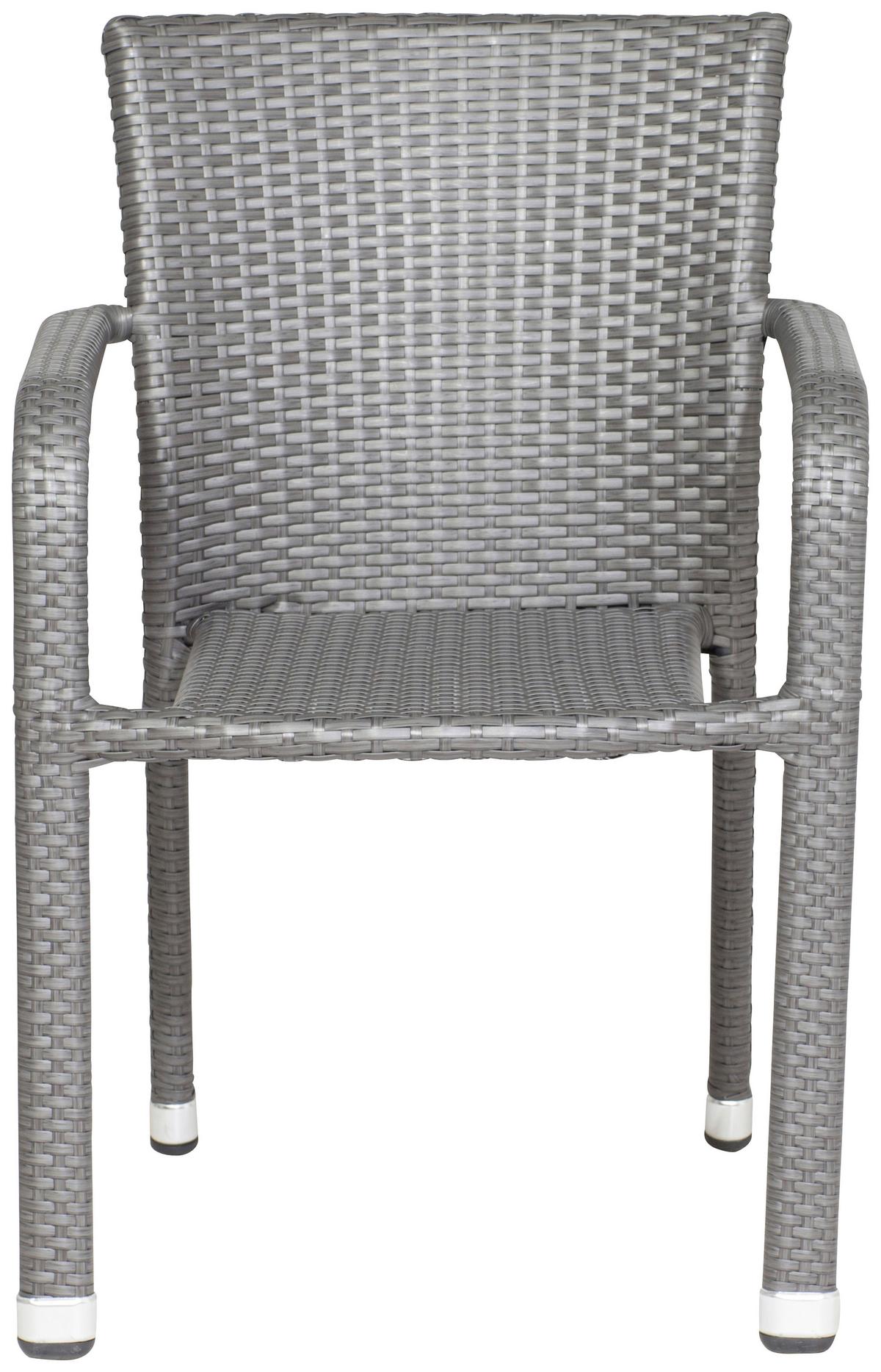 Stapelsessel 120113 - Grau, MODERN, Kunststoff/Metall (56/83/60cm) - Siena Garden