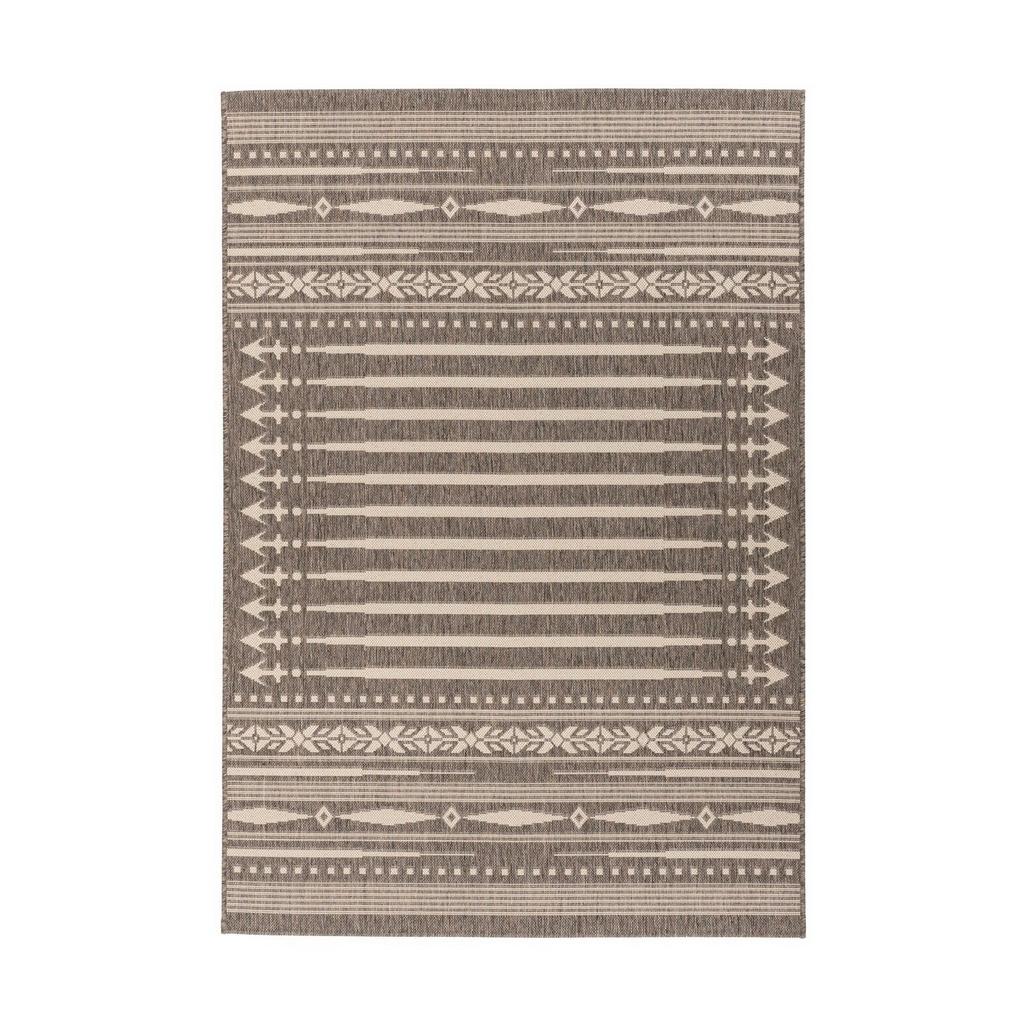 Flachwebteppich Splash 225 Braun/Creme, 120x170 cm