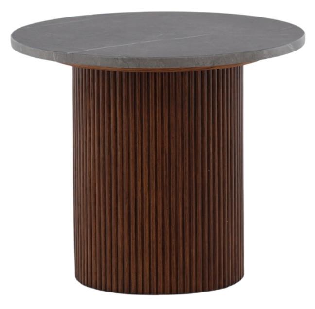 Beistelltisch Härön - Dunkelgrau/Dunkelbraun, Design, Holz/Holzwerkstoff (52/52/44cm) - Livetastic