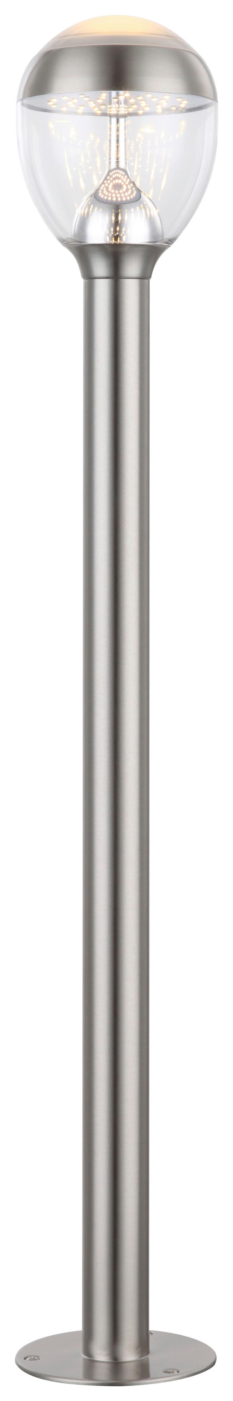 LED Außenleuchte Callisto 11 Watt Edelstahl - Klar/Silberfarben, Basics, Kunststoff/Metall (15/99cm) - Globo