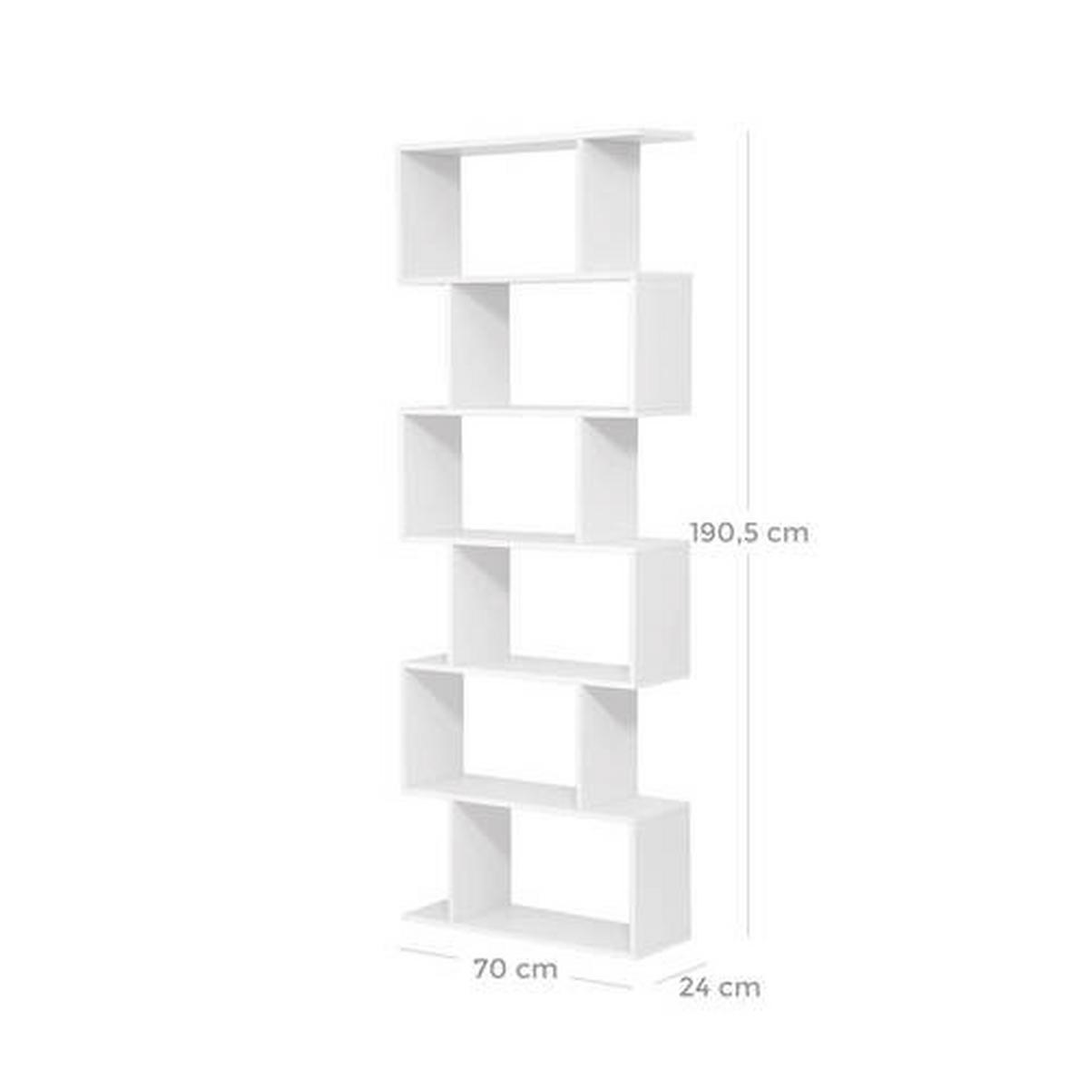 Bücherwand B: 70 cm, Weiß - Weiß, Basics, Holzwerkstoff (70/191/24cm) - Boxxx