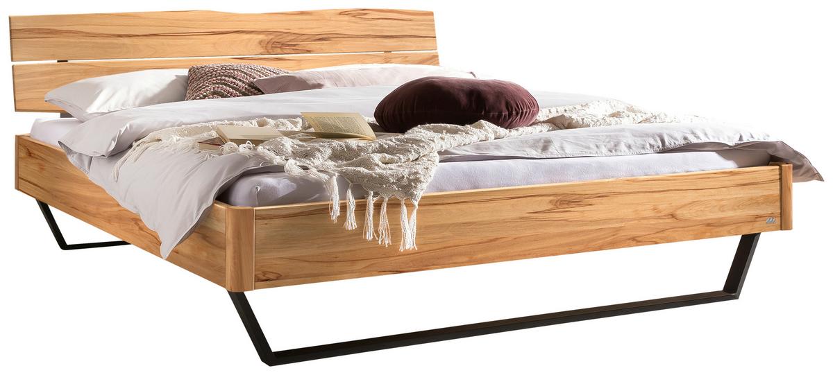 Bett Fossoli Buchefarben 140x200 Cm - Anthrazit/Buchefarben, MODERN, Holz (140/200cm) - Hasena